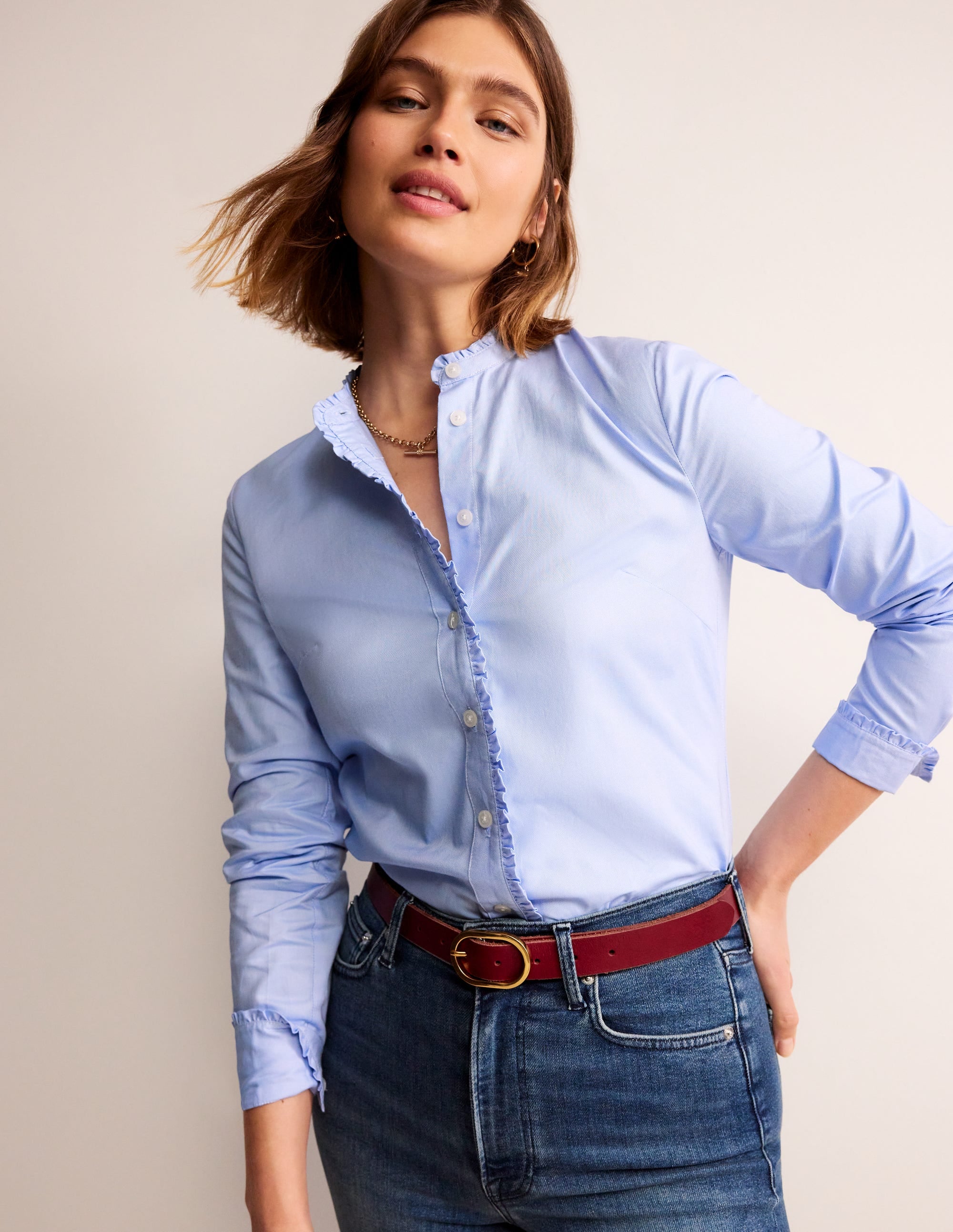 Phoebe Shirt-Blue Oxford - Image 4