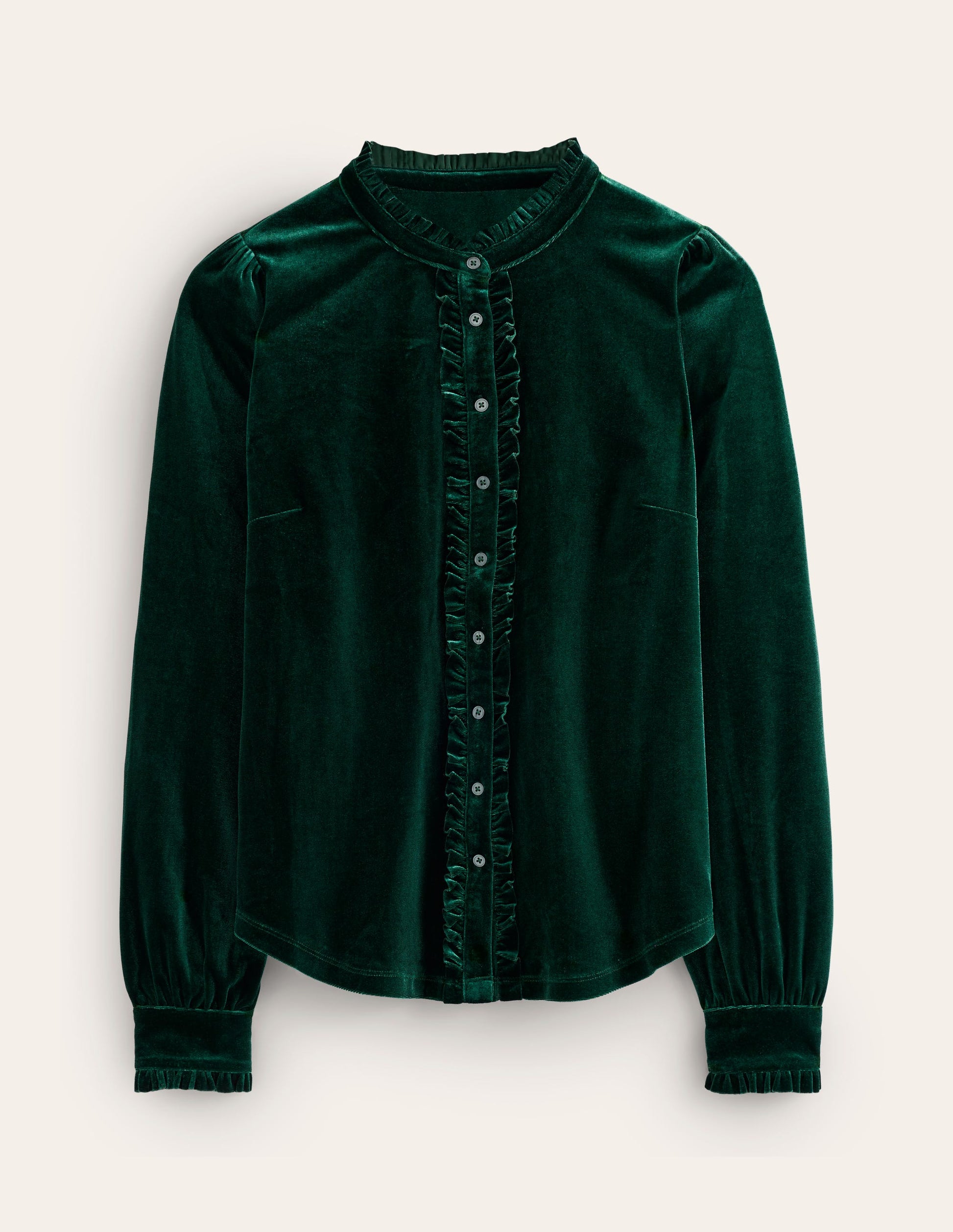 Caroline Jersey Velvet Shirt-Glade-5