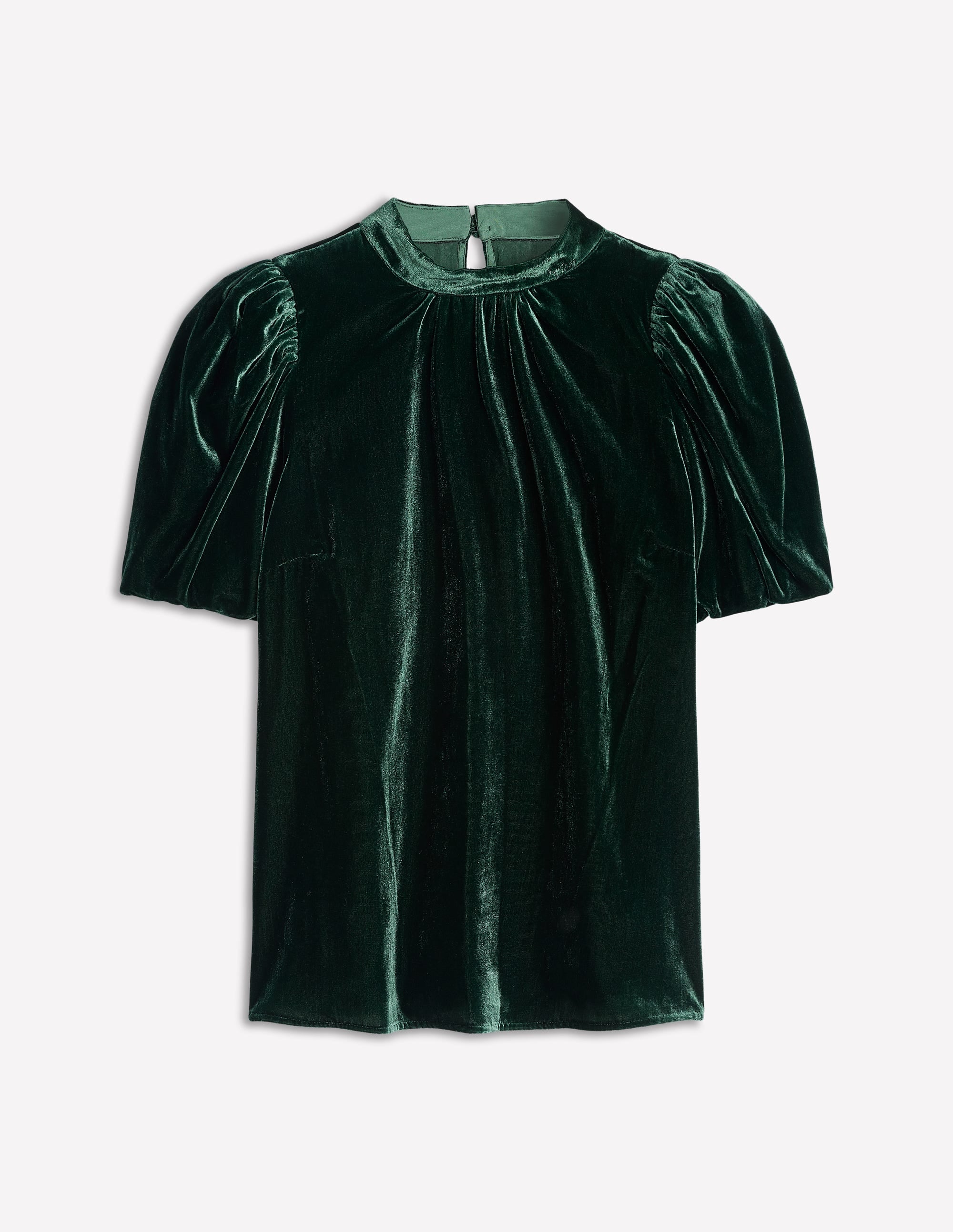 Puff Sleeve Velvet Top-Glade - Image 5
