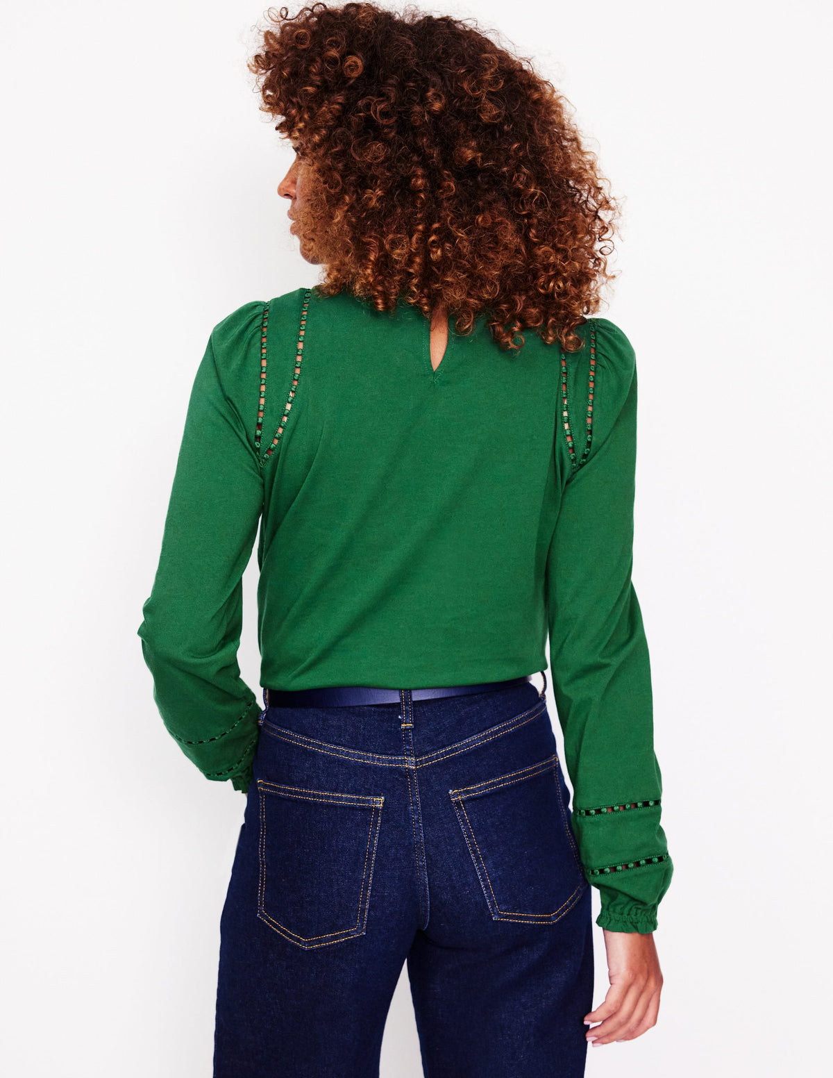 Mila Long Sleeve Top-Pine-3