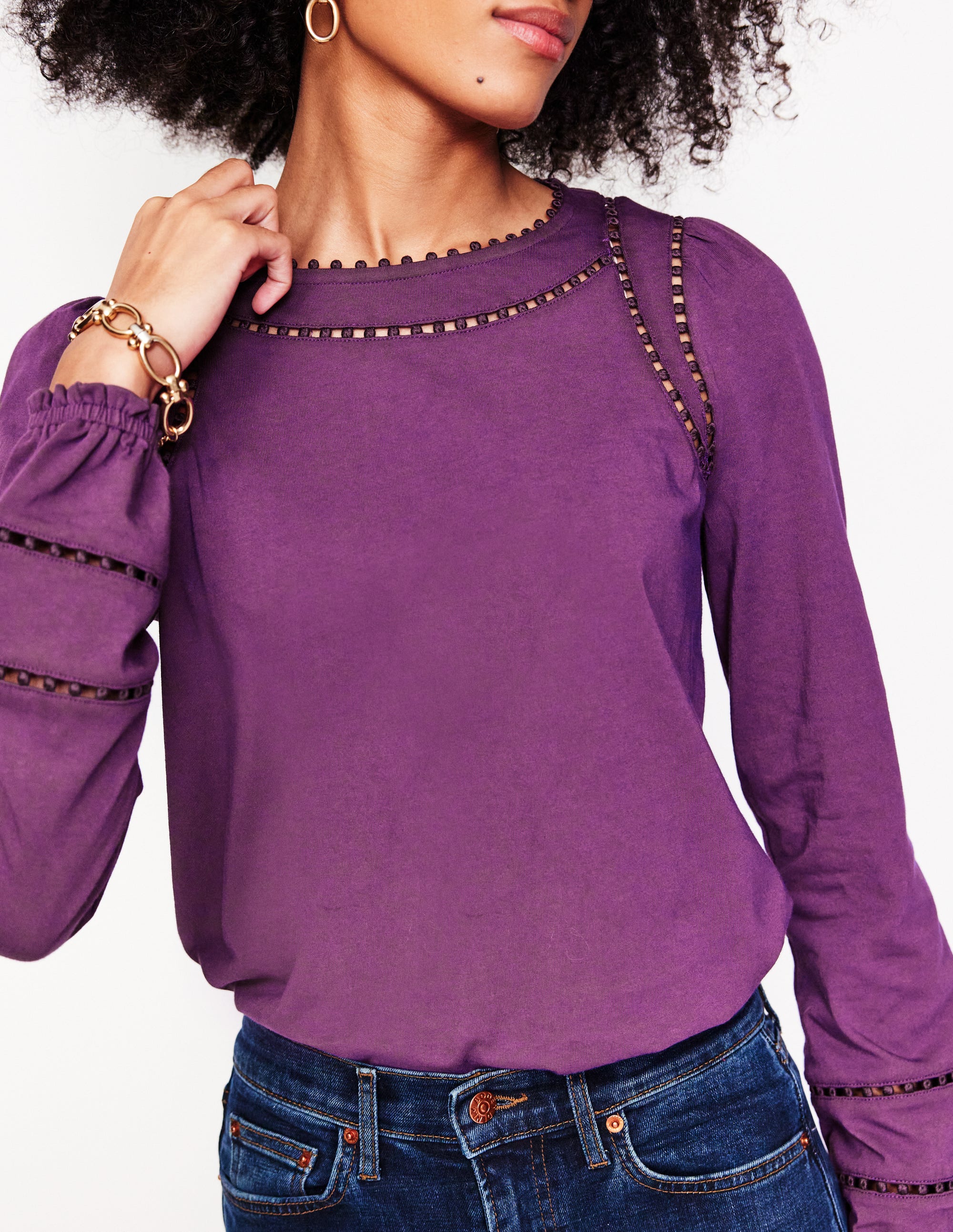 Mila Long Sleeve Top-Viola - Image 2