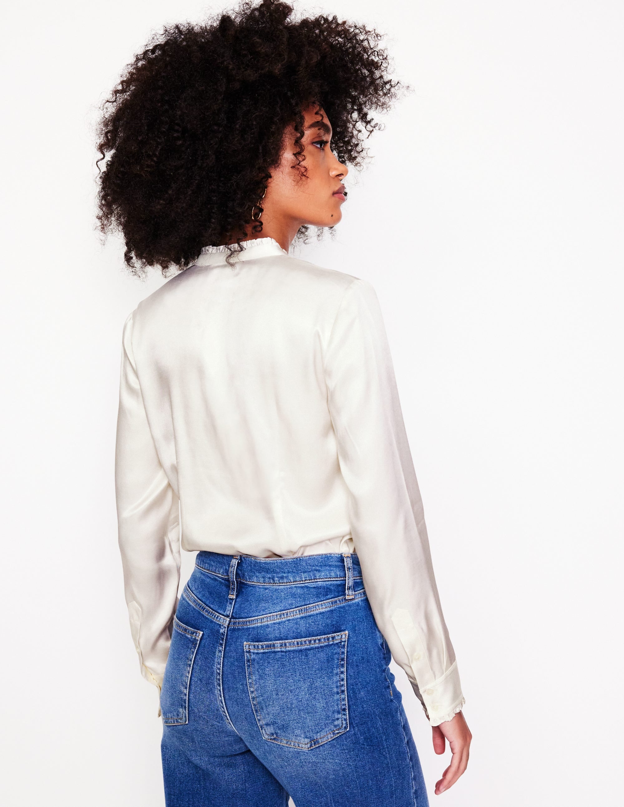 Phoebe Viscose Shirt-Ivory - Image 3