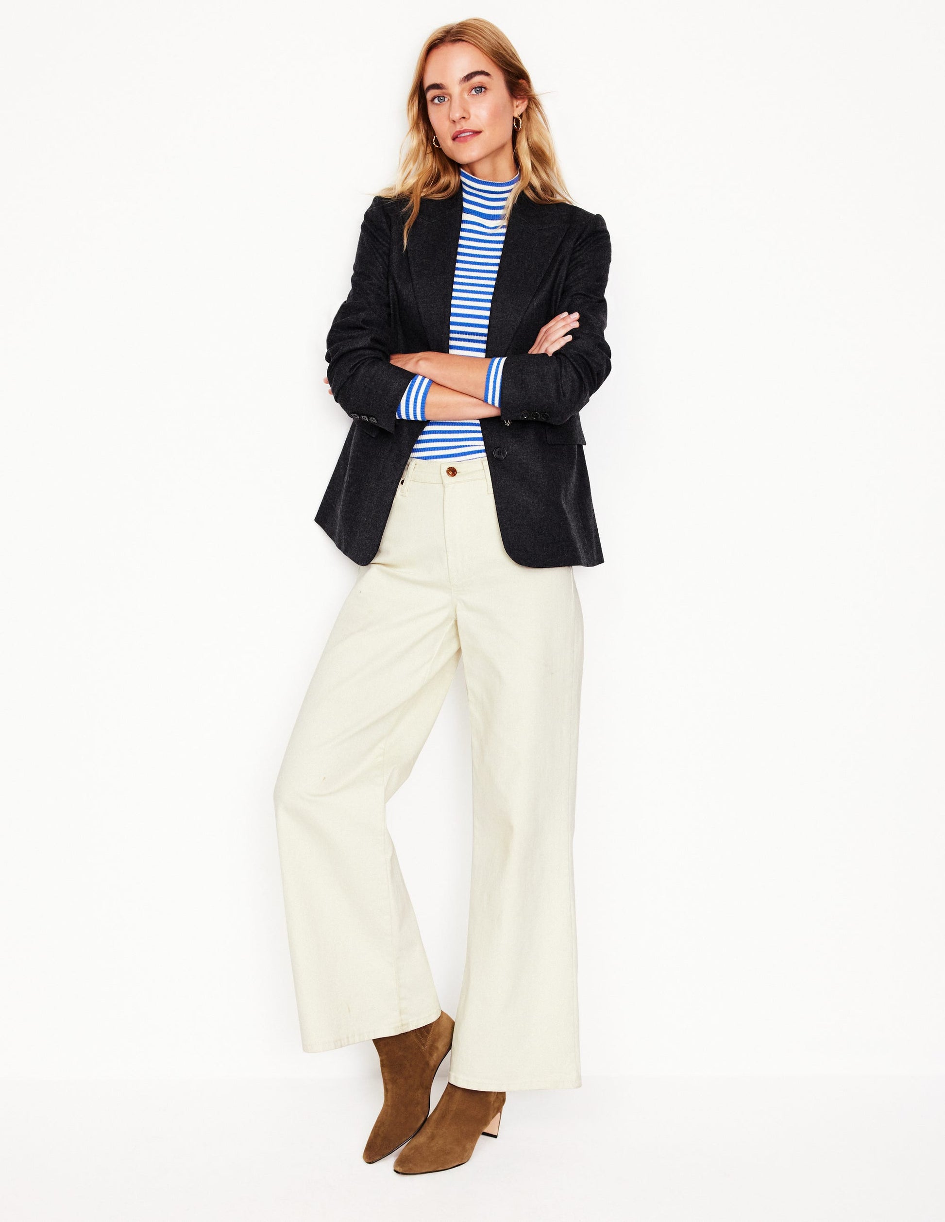 Marylebone Wool Blazer-Grey-5