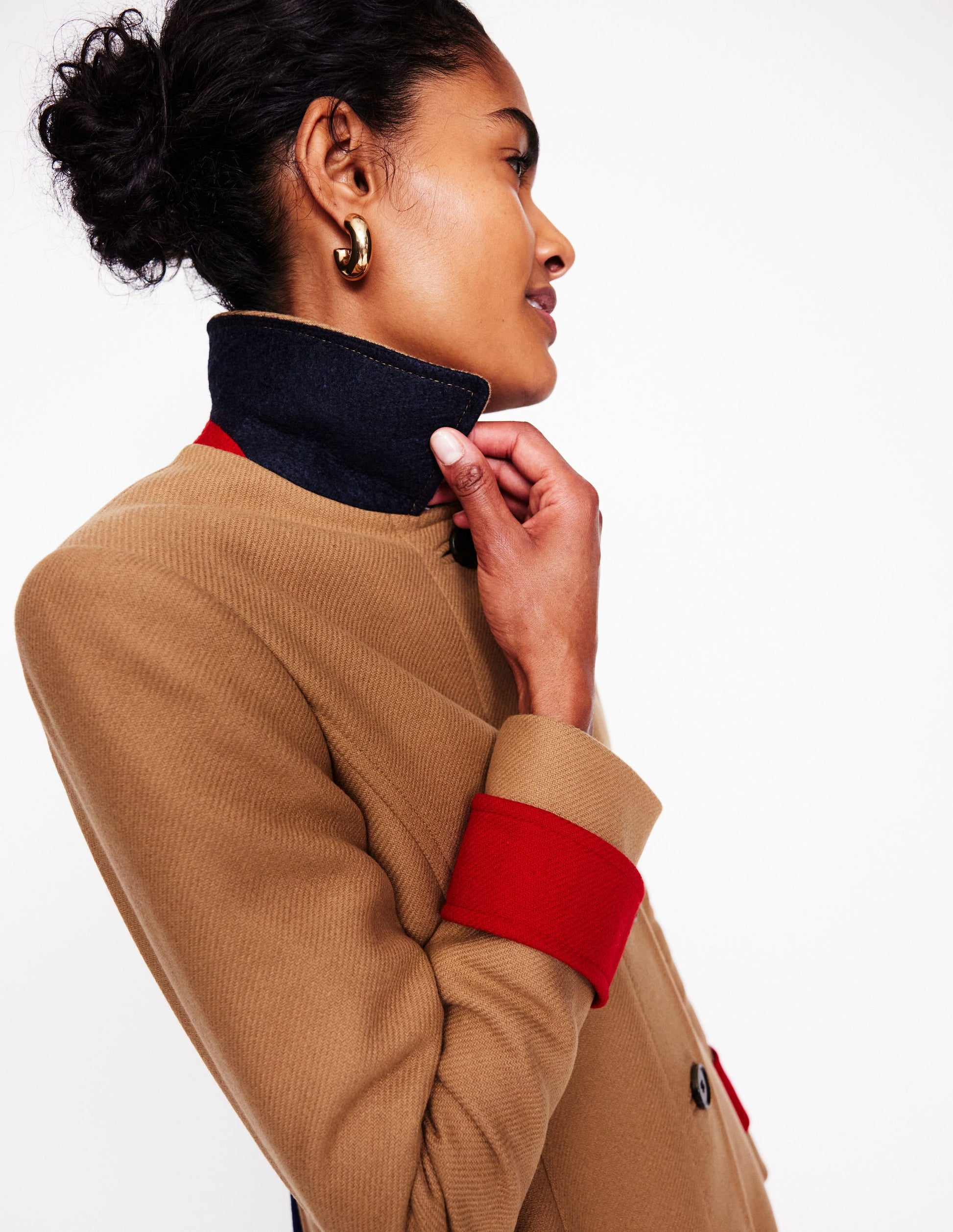 Durham Wool Blend Coat-Colourblock Camel-2