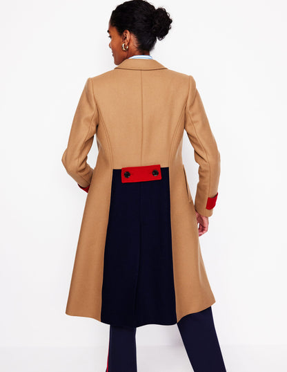 Durham Wool Blend Coat-Colourblock Camel-3