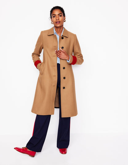 Durham Wool Blend Coat-Colourblock Camel-5
