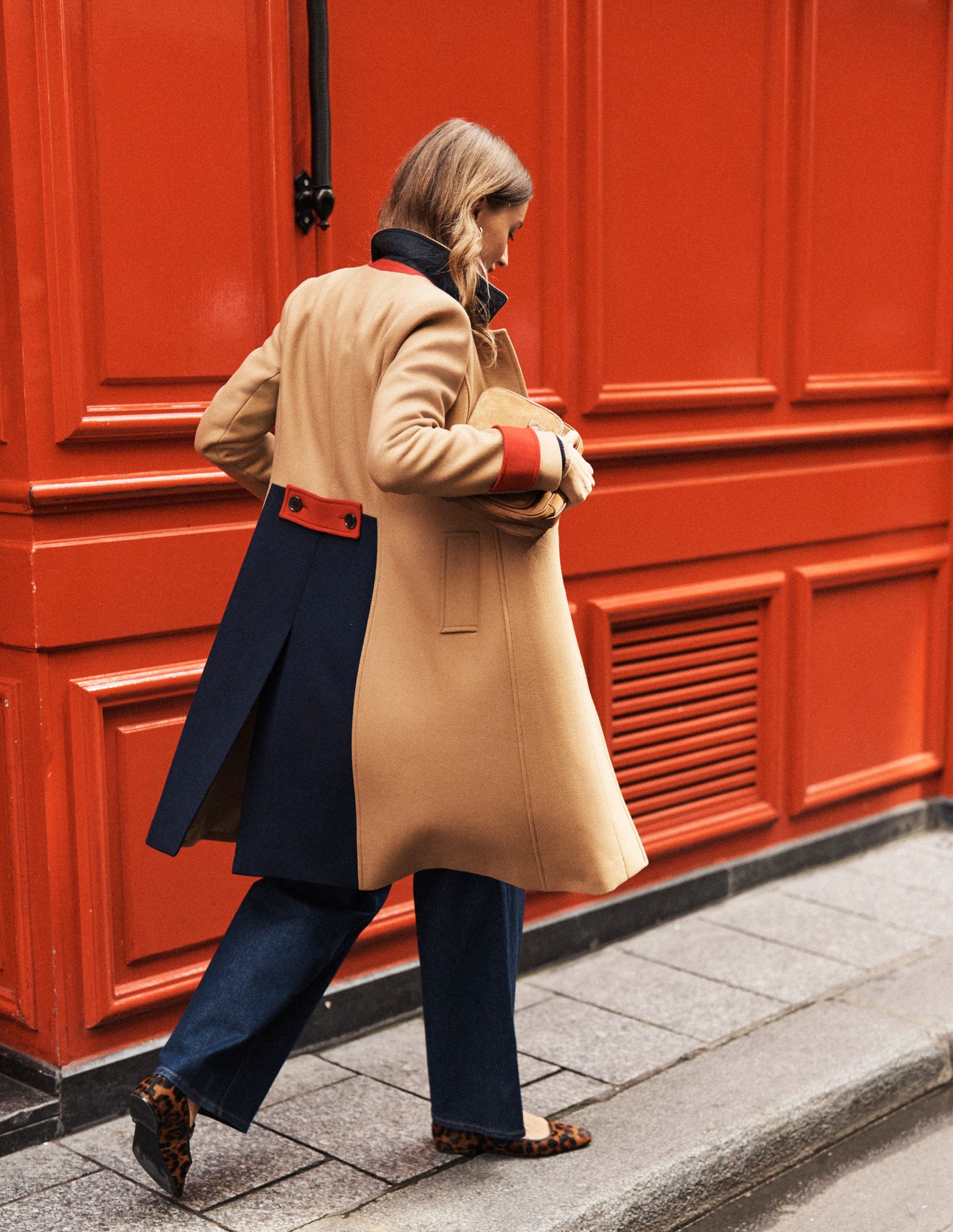 Durham Wool Blend Coat-Colourblock Camel-8