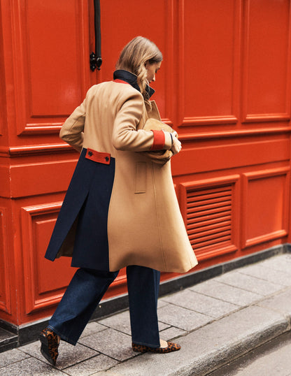Durham Wool Blend Coat-Colourblock Camel-8