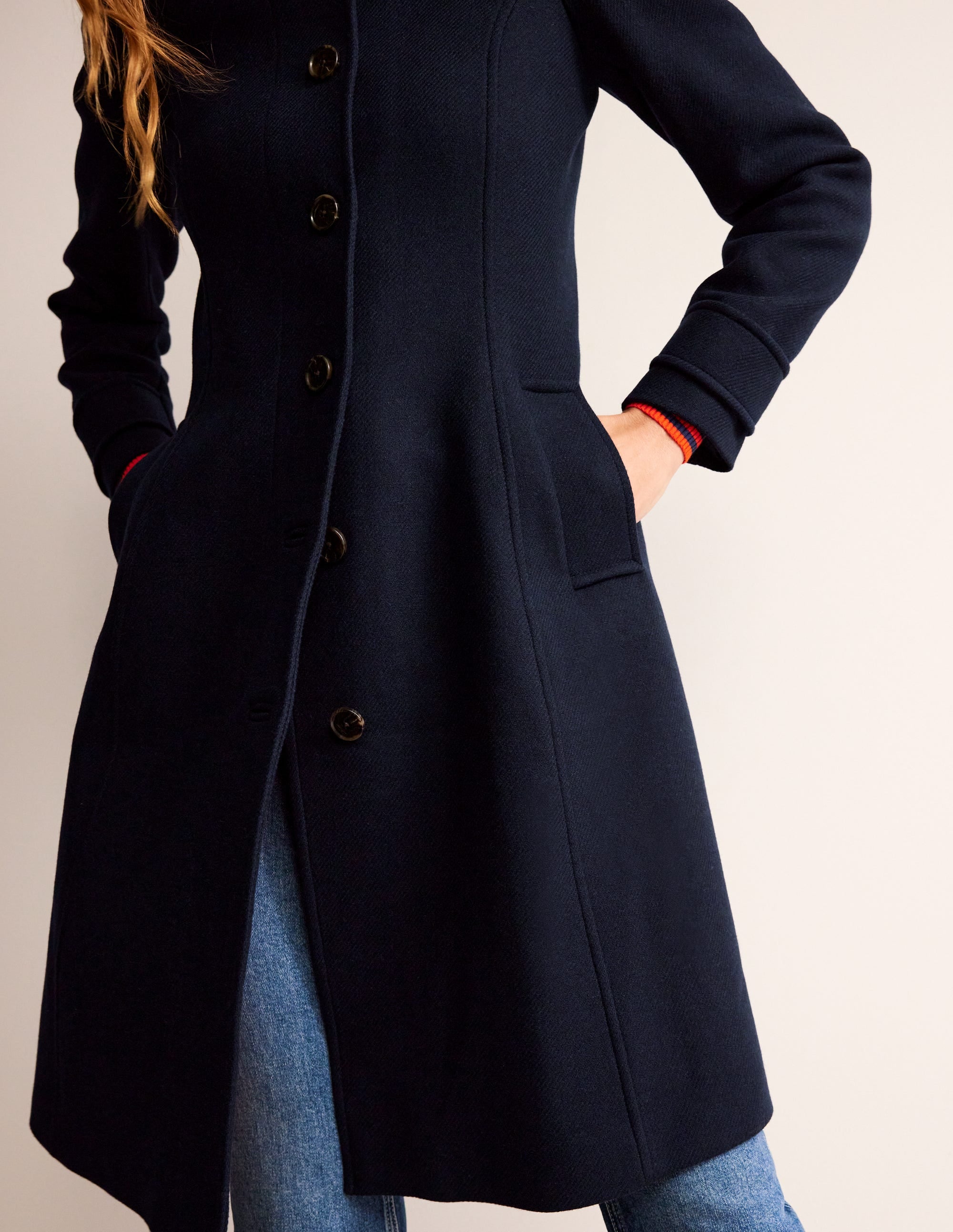 Durham Wool Blend Coat-Navy - Image 2