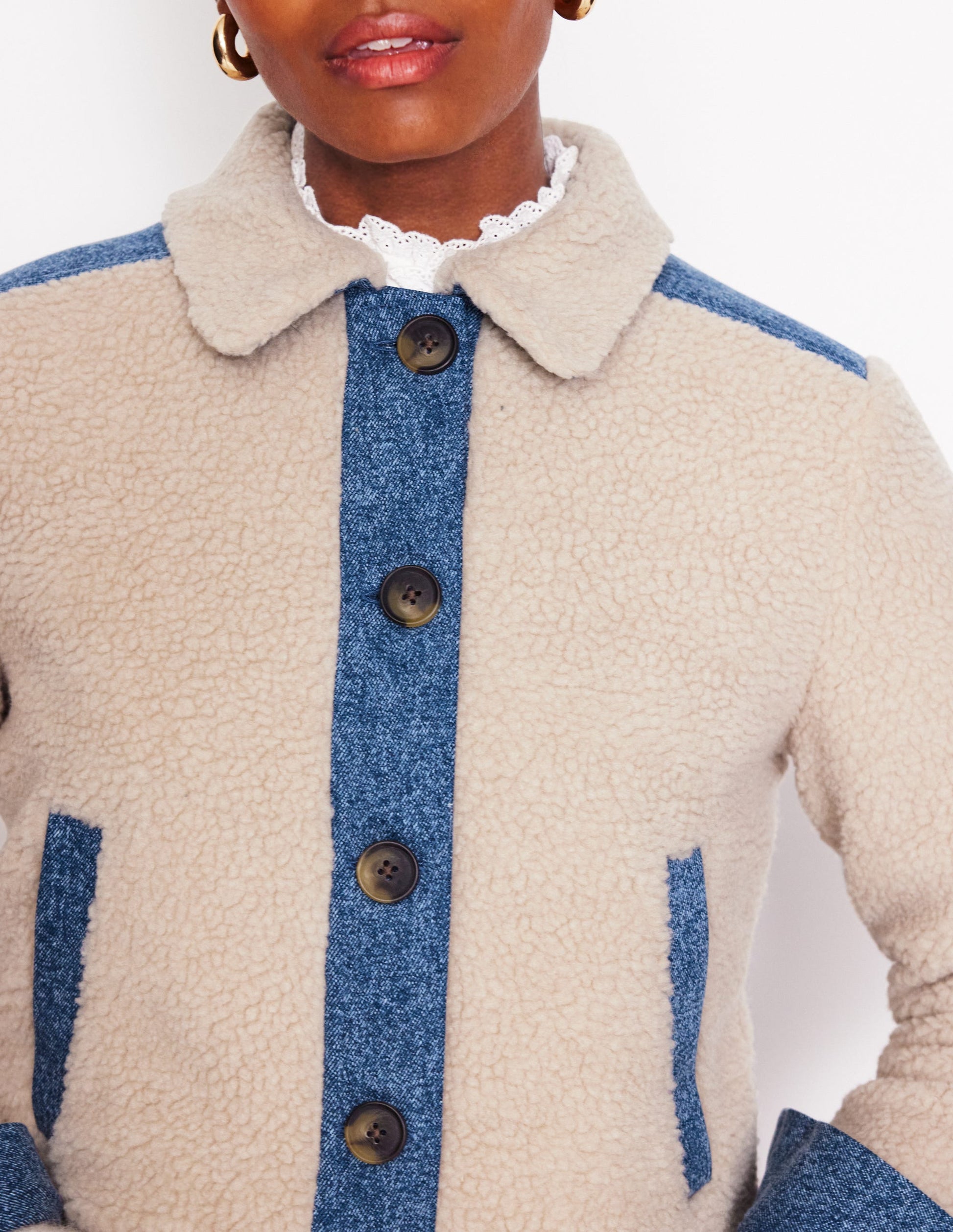 Borg Mix Jacket-Rope, Mid Vintage-2