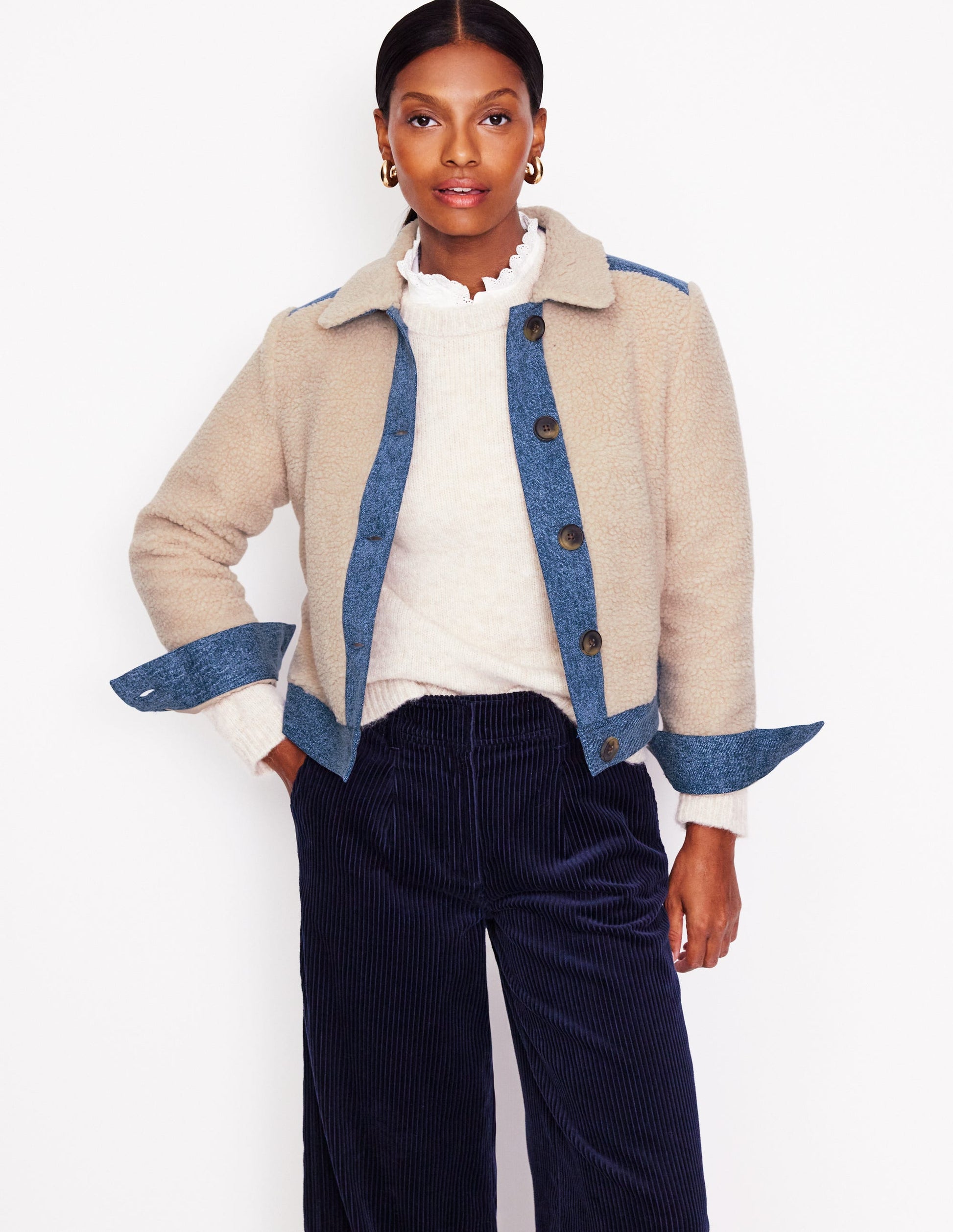 Borg Mix Jacket-Rope, Mid Vintage-4