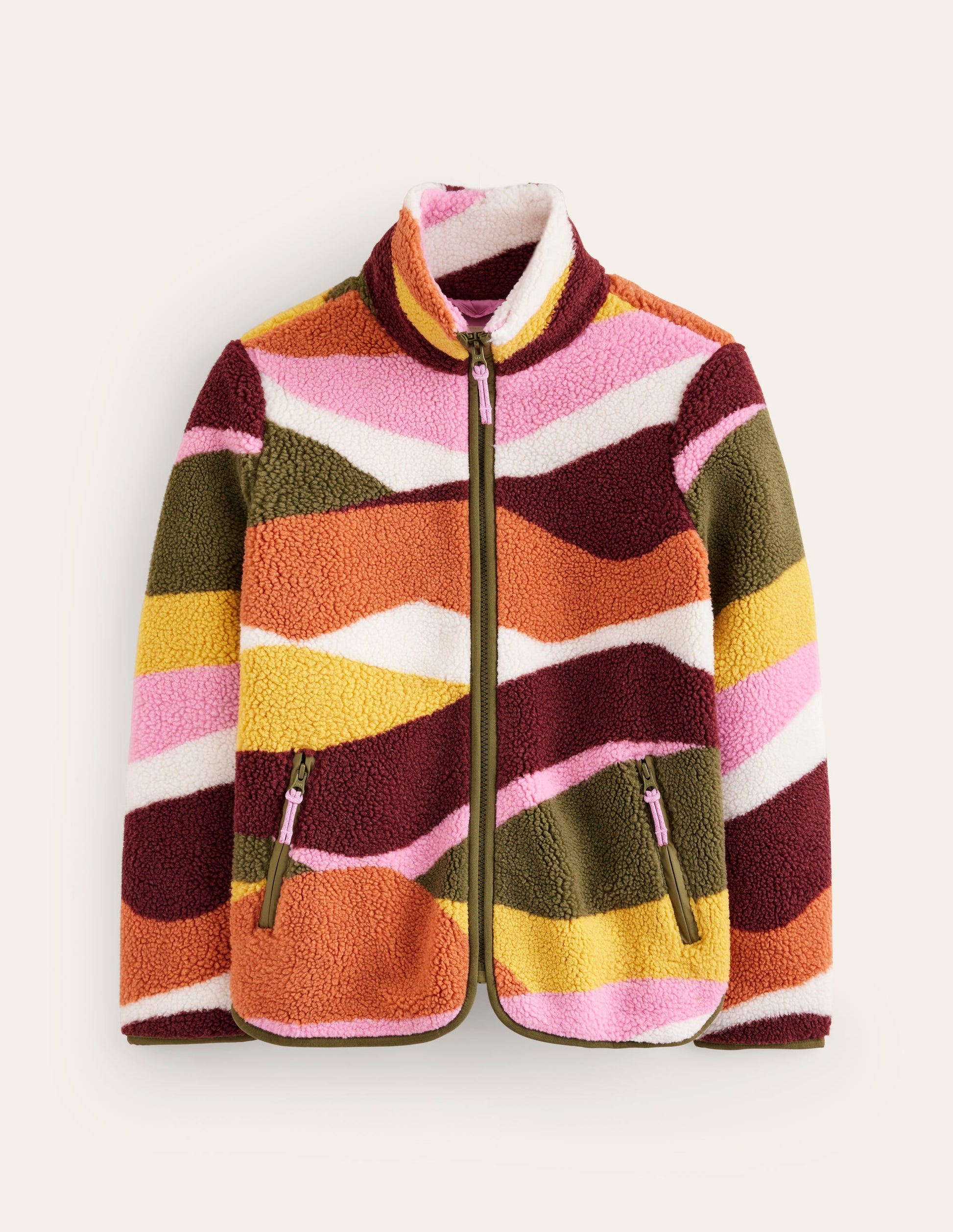 Truro Borg Fleece Jacket-Winter Moss Scenic-5