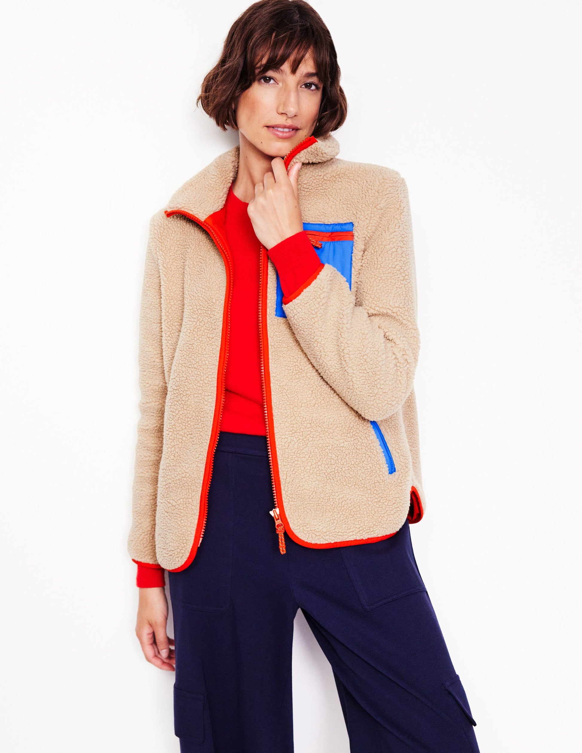 Truro Borg Fleece Jacket-Neutral-1