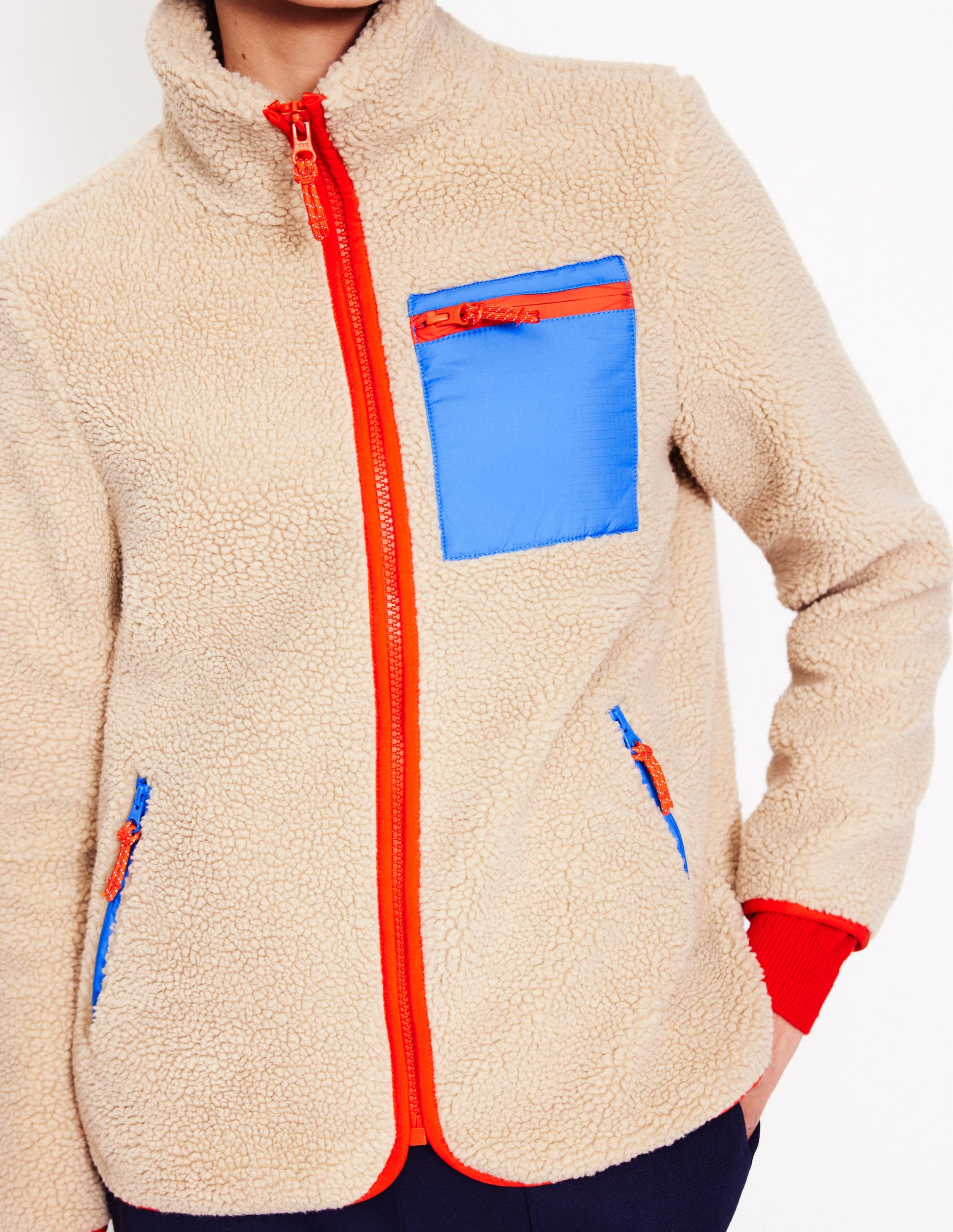 Truro Borg Fleece Jacket-Neutral-2