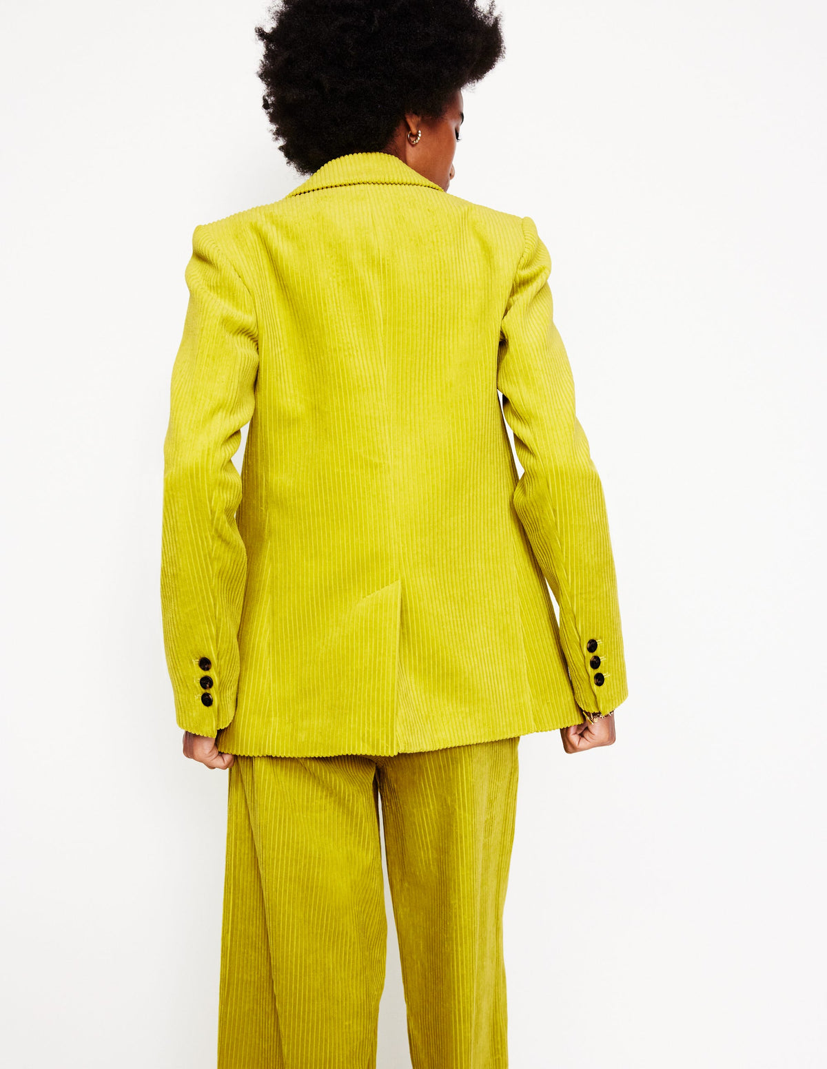 Relaxed Cord Blazer-Kiwi-3