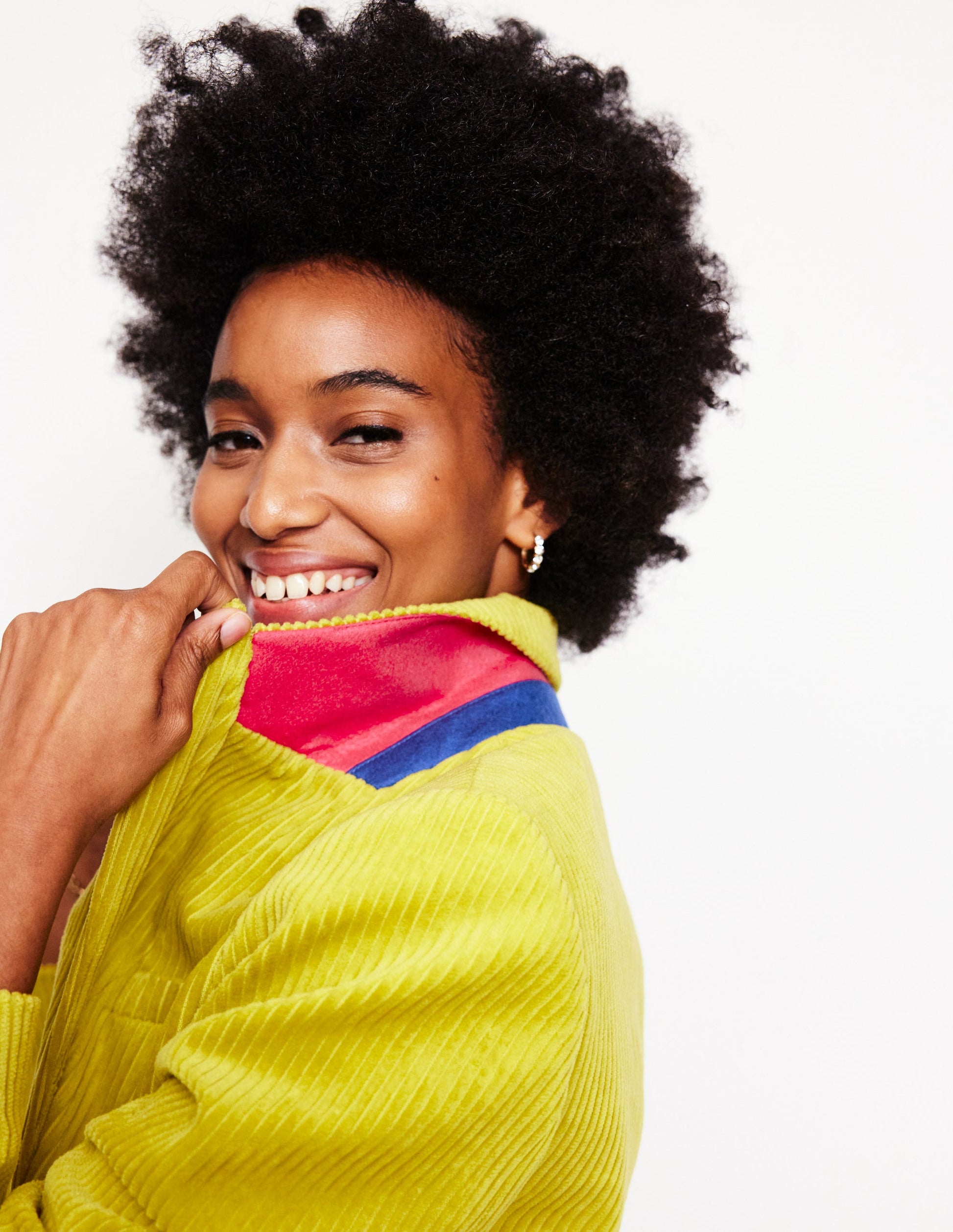 Relaxed Cord Blazer-Kiwi-5