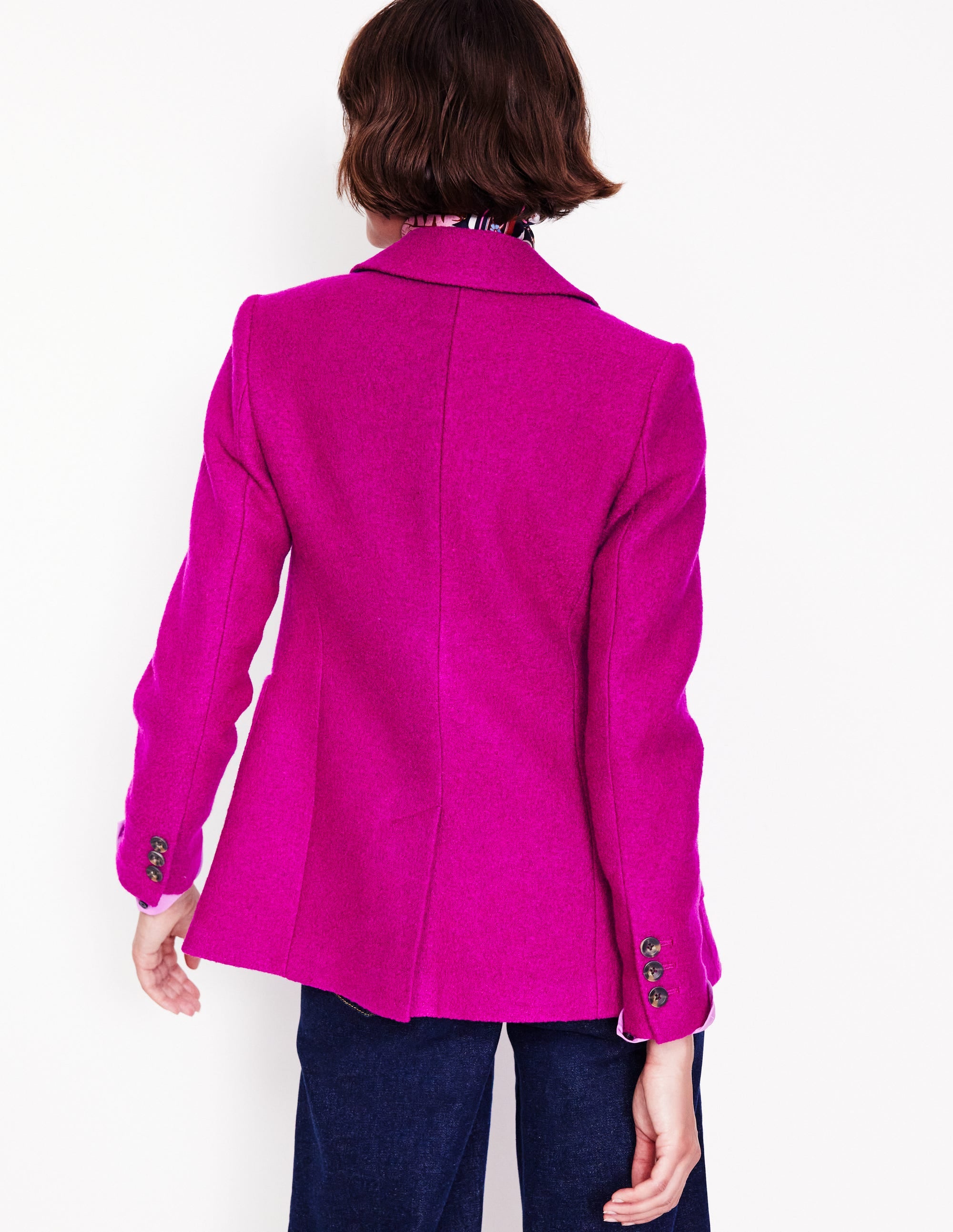 Marylebone Textured Blazer-Vibrant Plum - Image 3