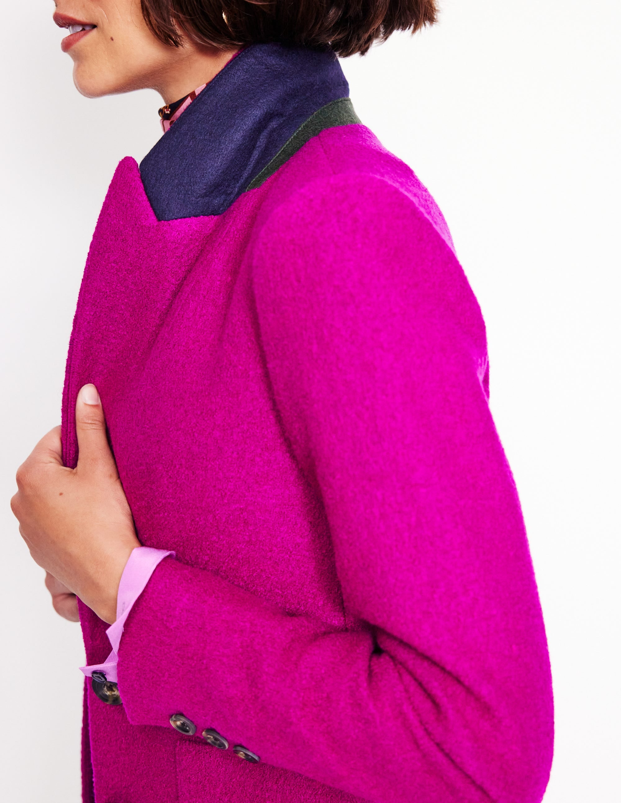 Marylebone Textured Blazer-Vibrant Plum - Image 5
