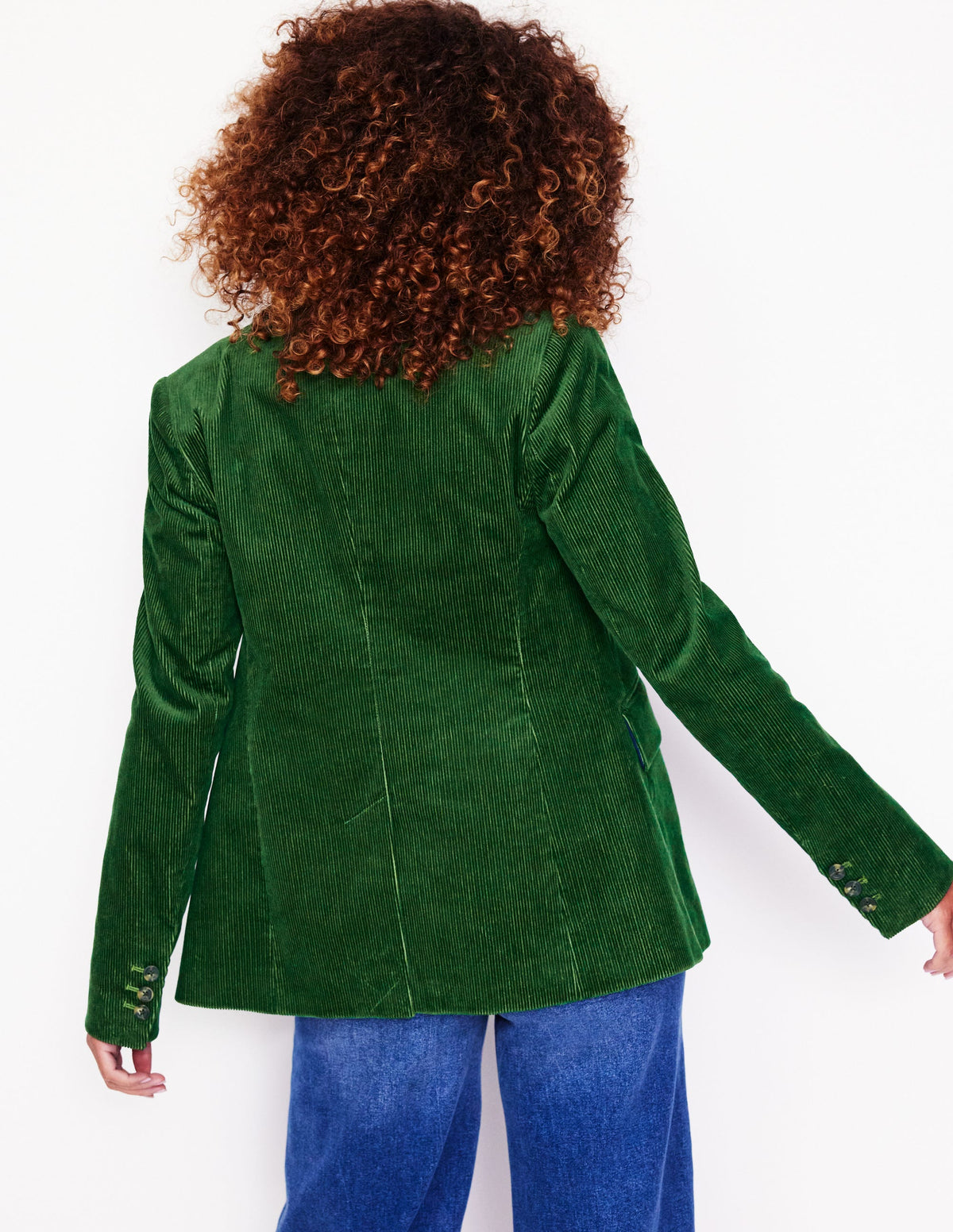 Marylebone Cord Blazer-Winter Green - Image 3