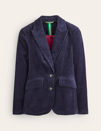 Marylebone Cord Blazer-Navy-6