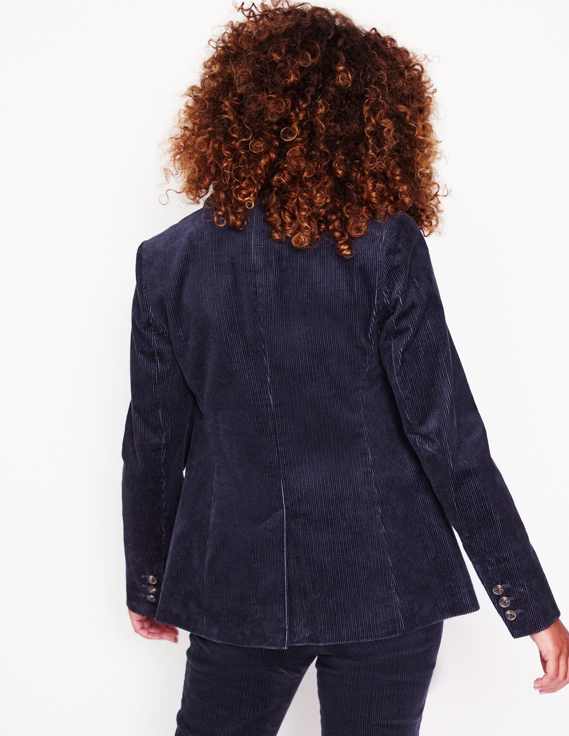 Marylebone Cord Blazer-Navy-3