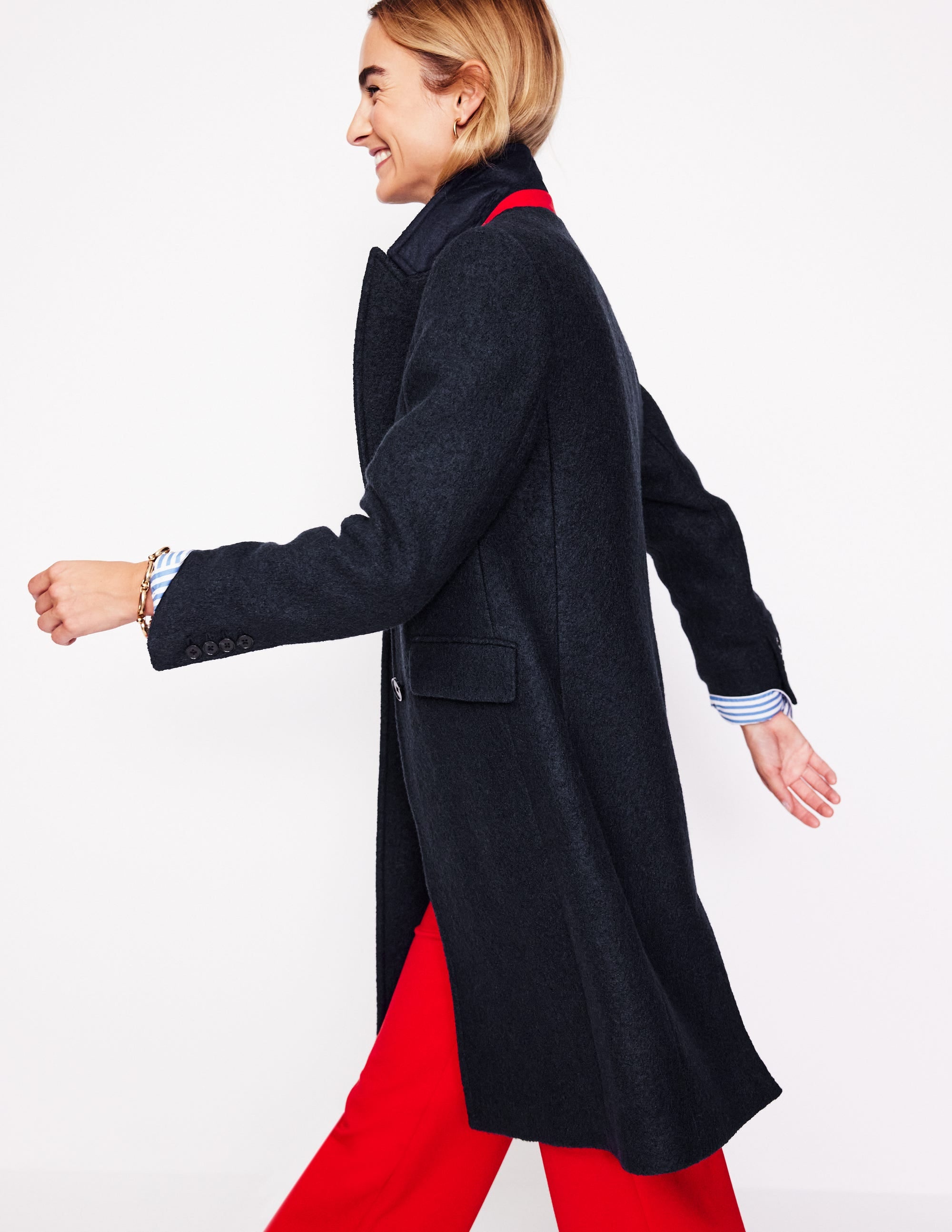 Chichester Textured Coat-Navy - Image 1