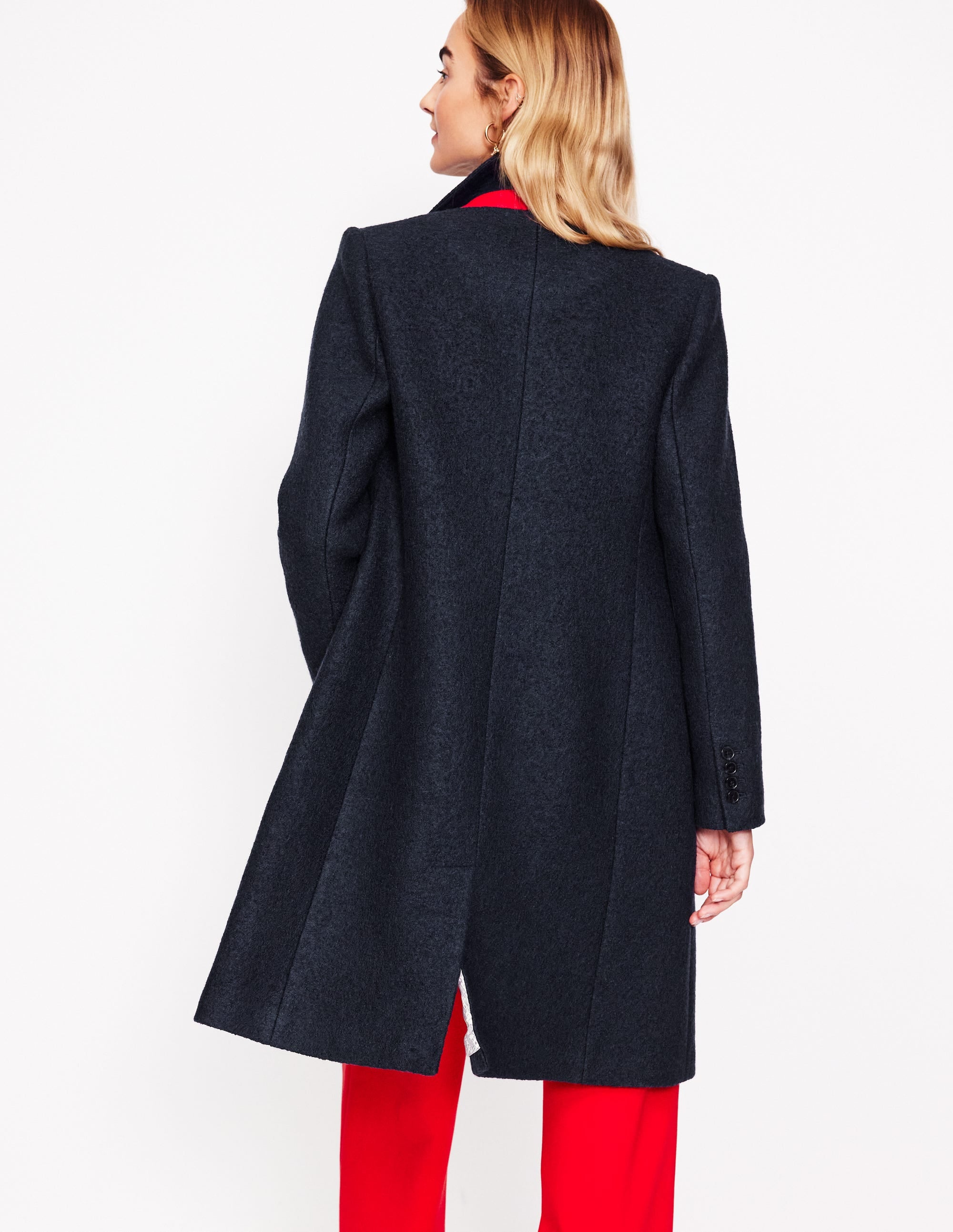 Chichester Textured Coat-Navy - Image 4