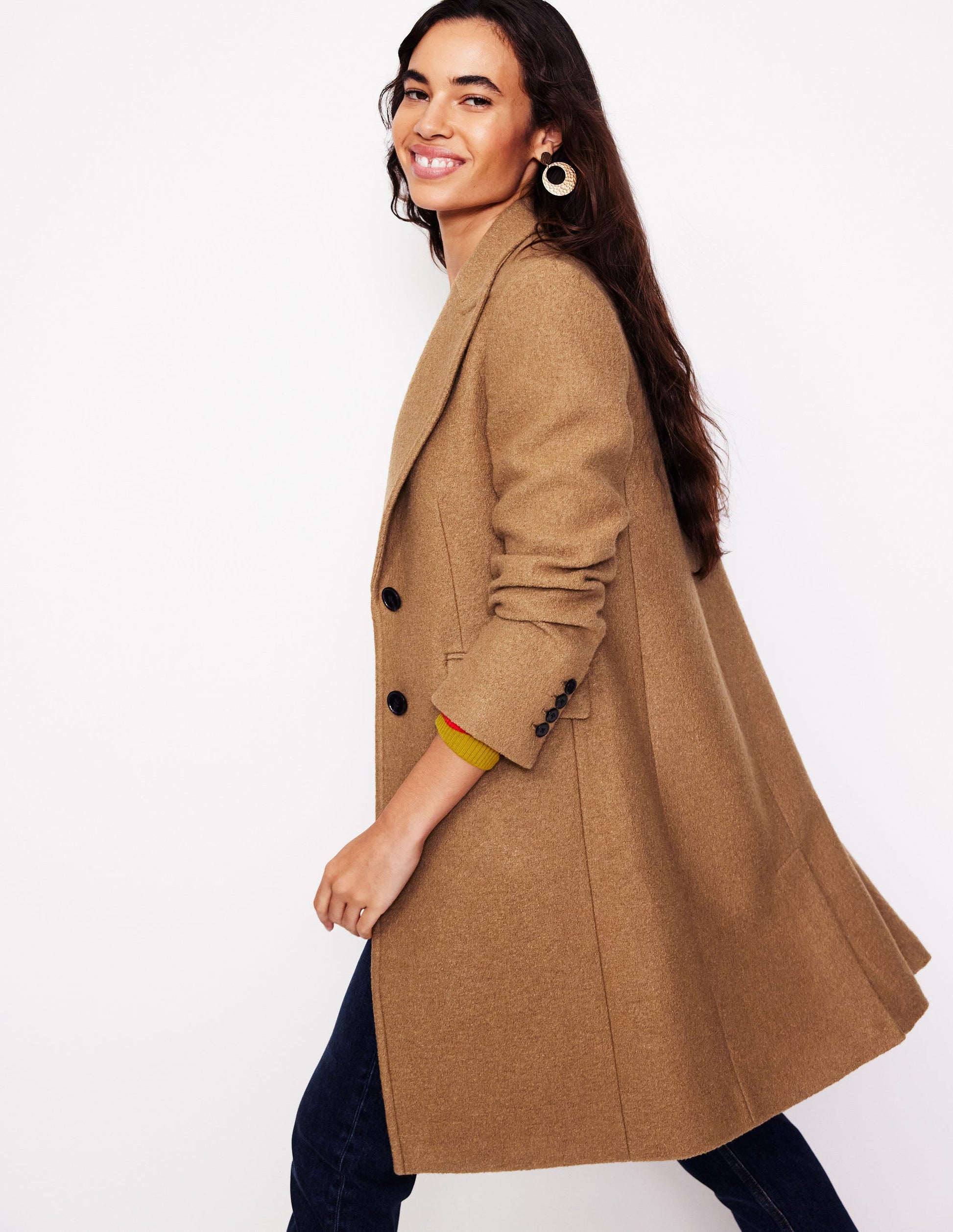 Wool Womens Long Camel Coat Uk Wool Maxi City Coat Camel – Jigsaw
