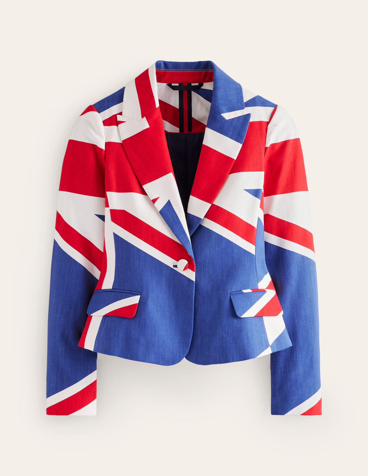 Fitted Printed Blazer-Union Jack - Image 6