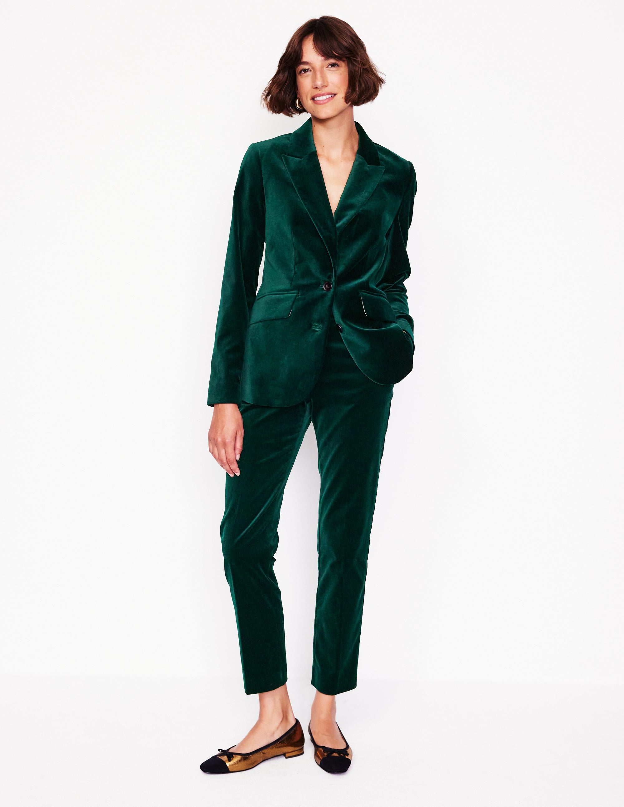 Marylebone Velvet Blazer-Ponderosa Pine - Image 4
