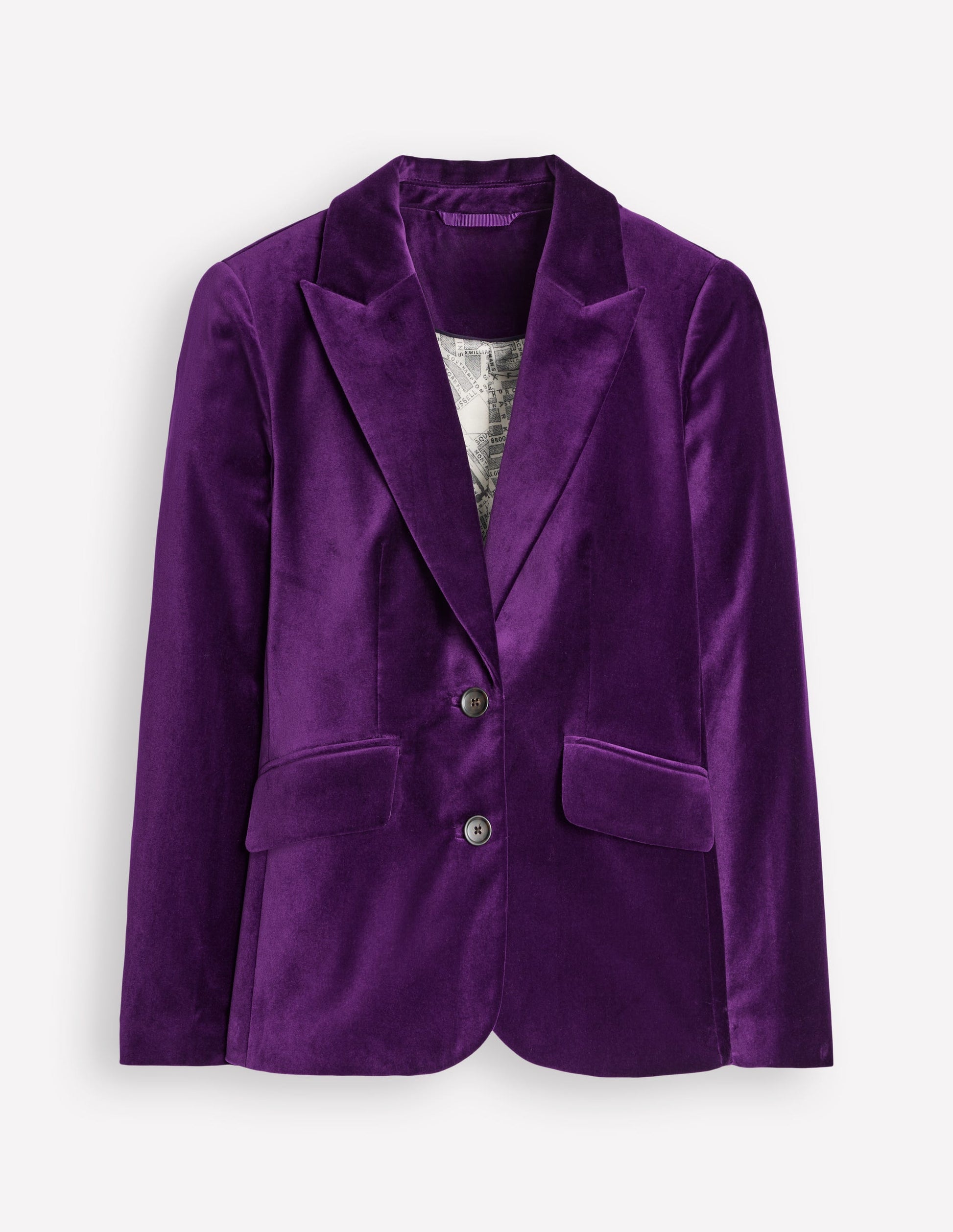 Marylebone Velvet Blazer-Viola-6