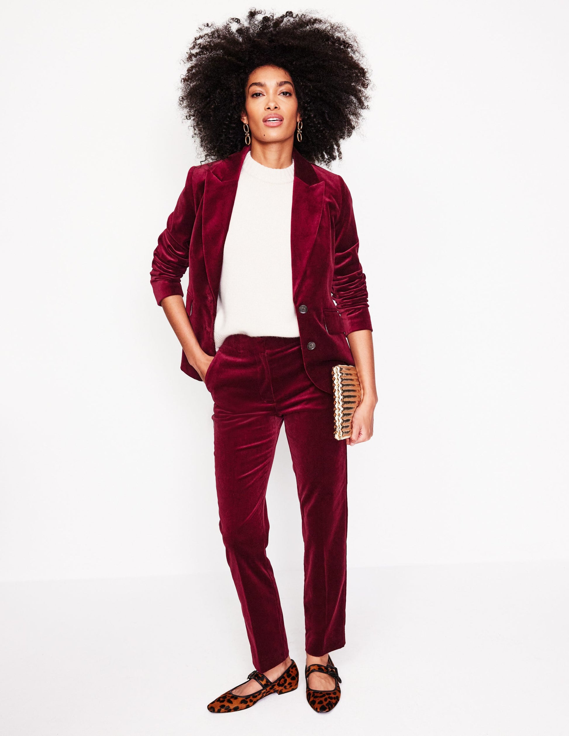 Marylebone Velvet Blazer-Cabernet-4