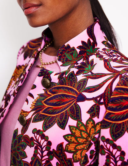 Hamilton Velvet Coat-Mauve Mist, Ornate Bud-3