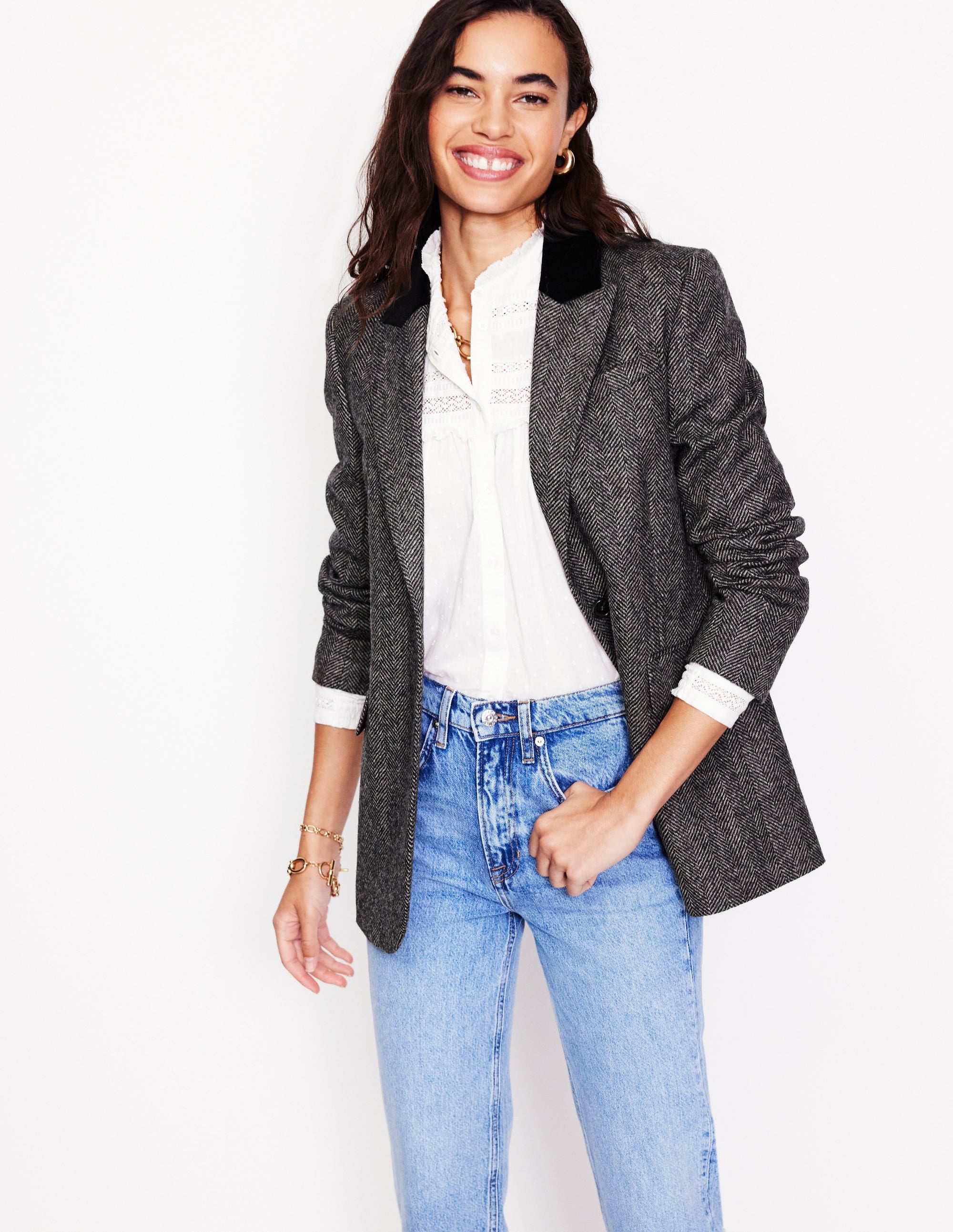 Woodbridge Check Blazer-Herringbone - Image 4