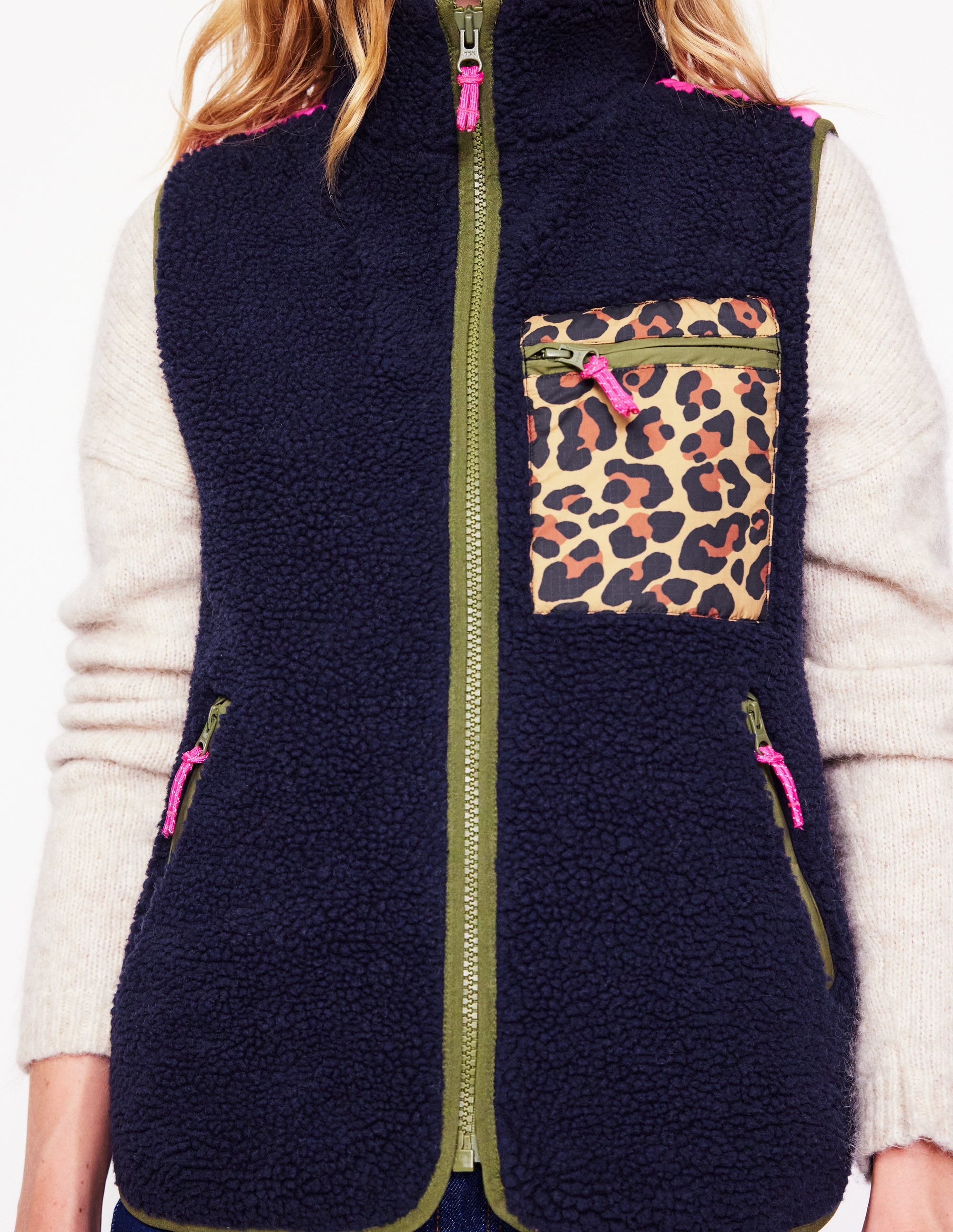 Truro Borg Gilet-Navy - Image 2
