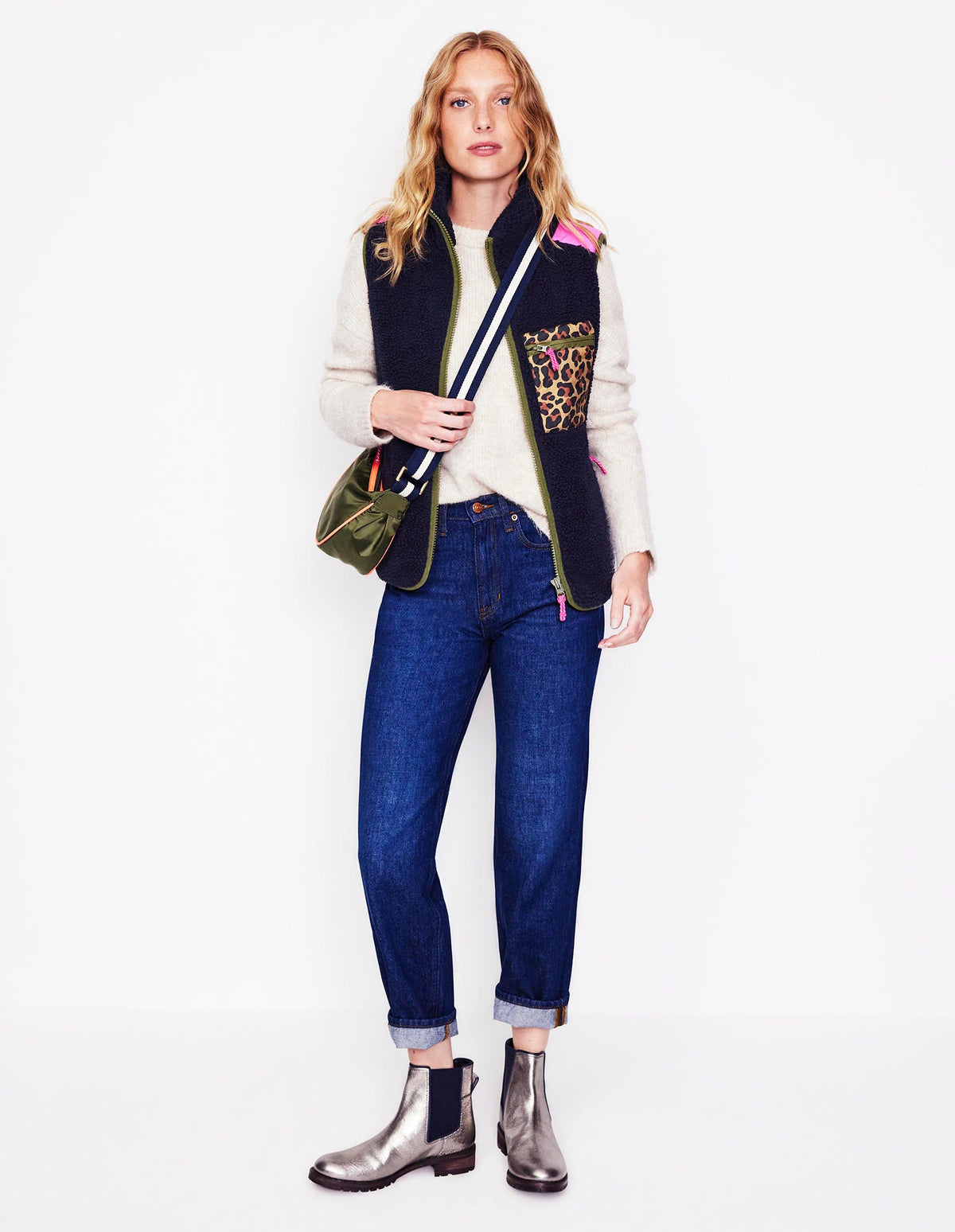 Truro Borg Gilet-Navy - Image 4