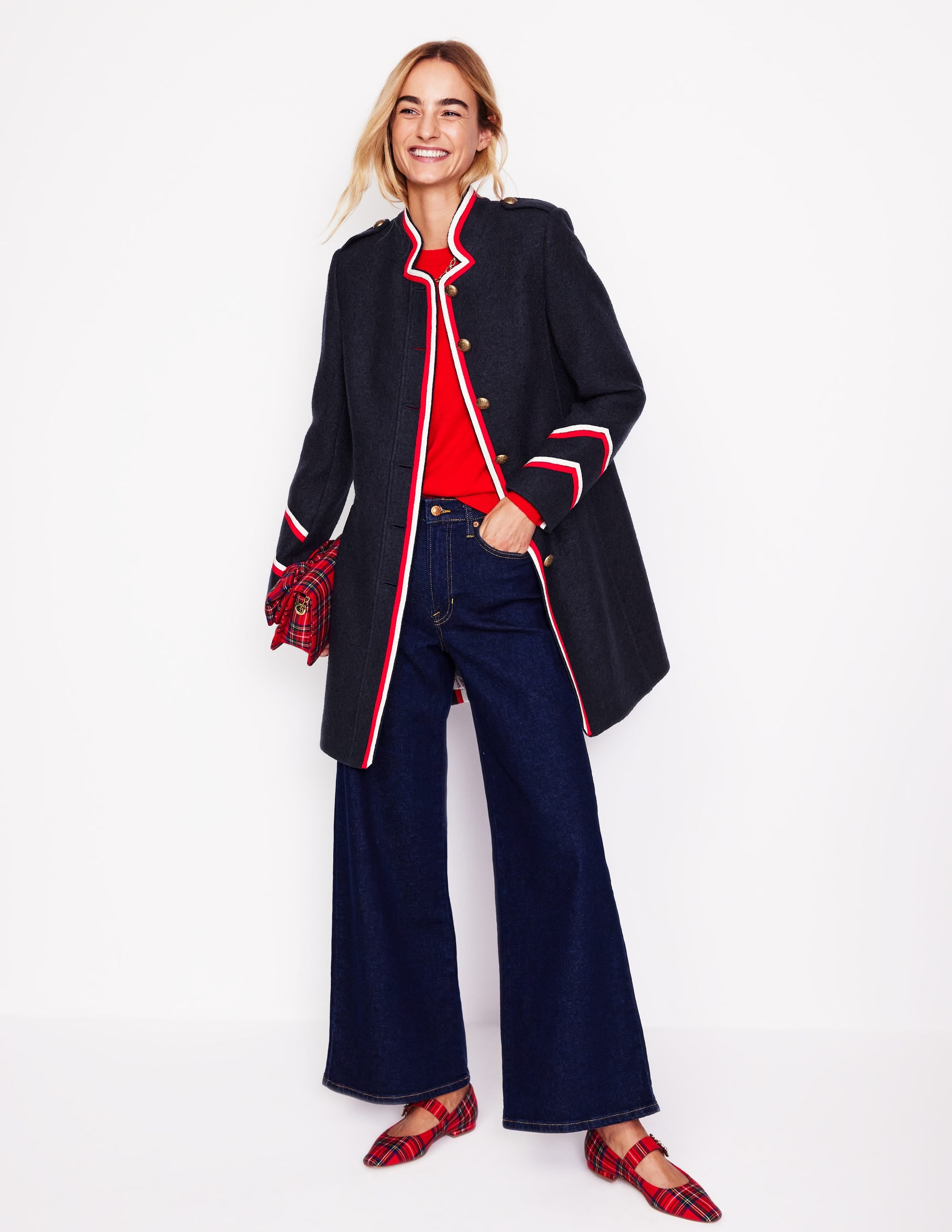Hamilton Tipped Coat-Tipped Navy - Image 1