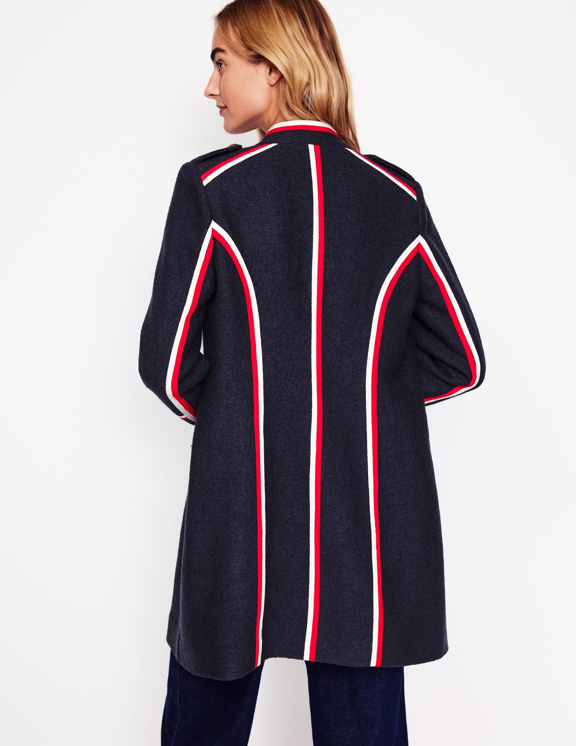 Hamilton Tipped Coat-Tipped Navy - Image 3