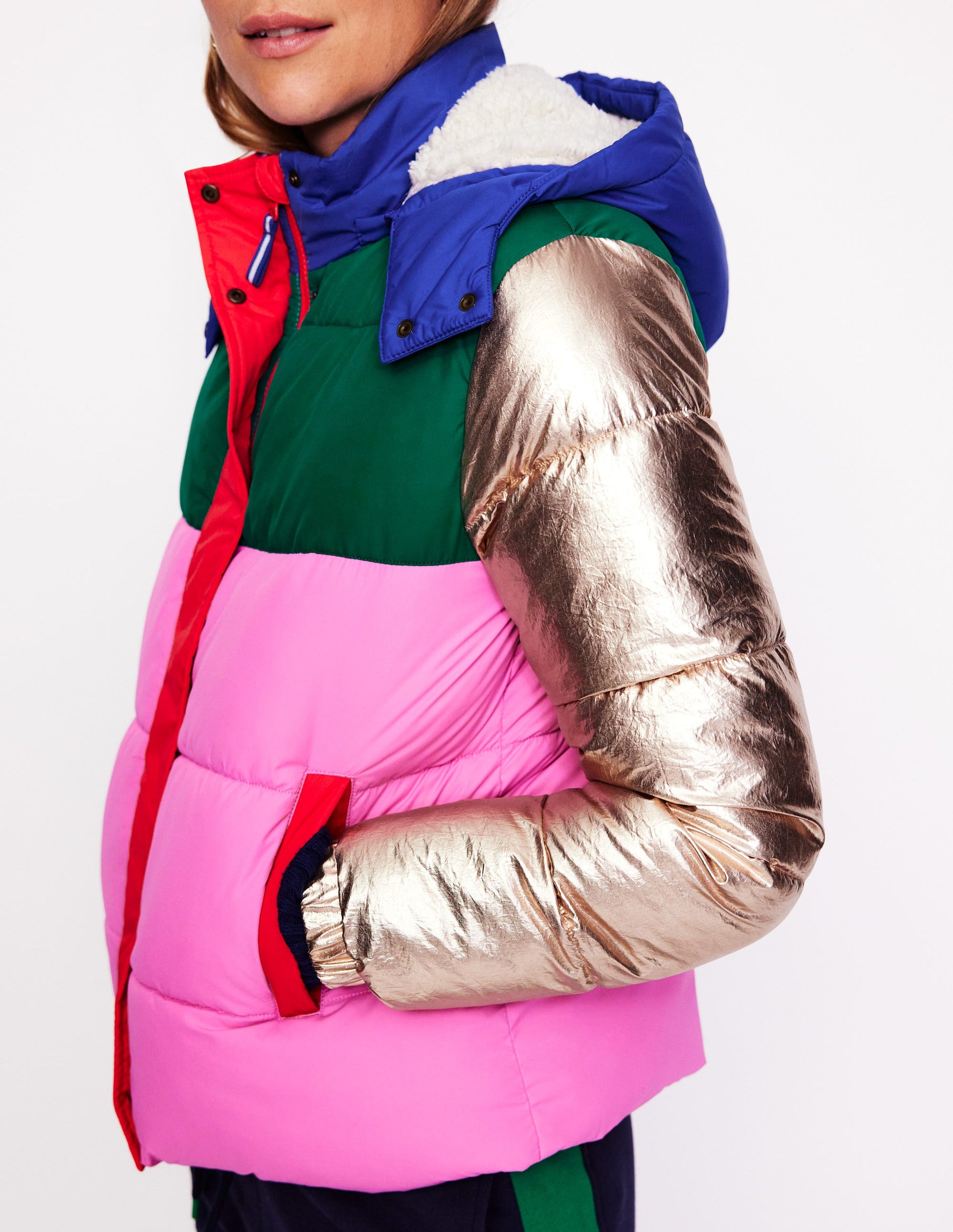 Short Puffer Coat-Multi-2