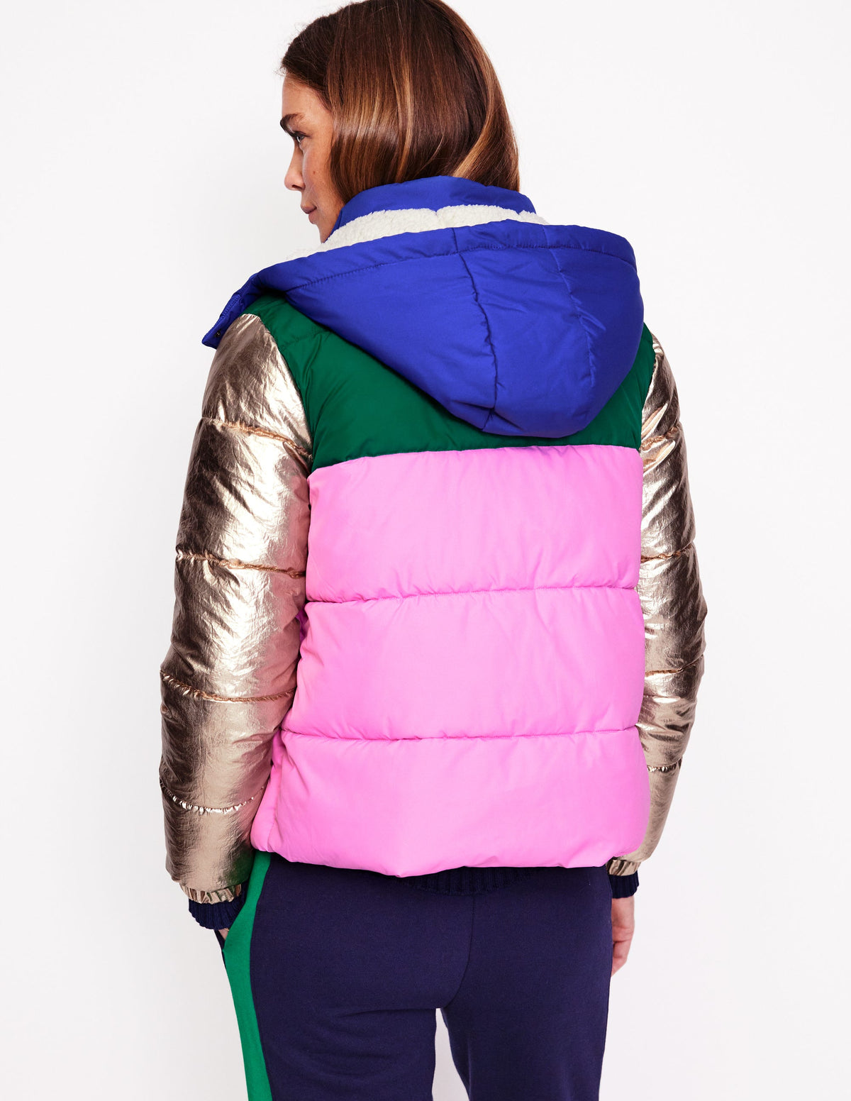 Short Puffer Coat-Multi-3