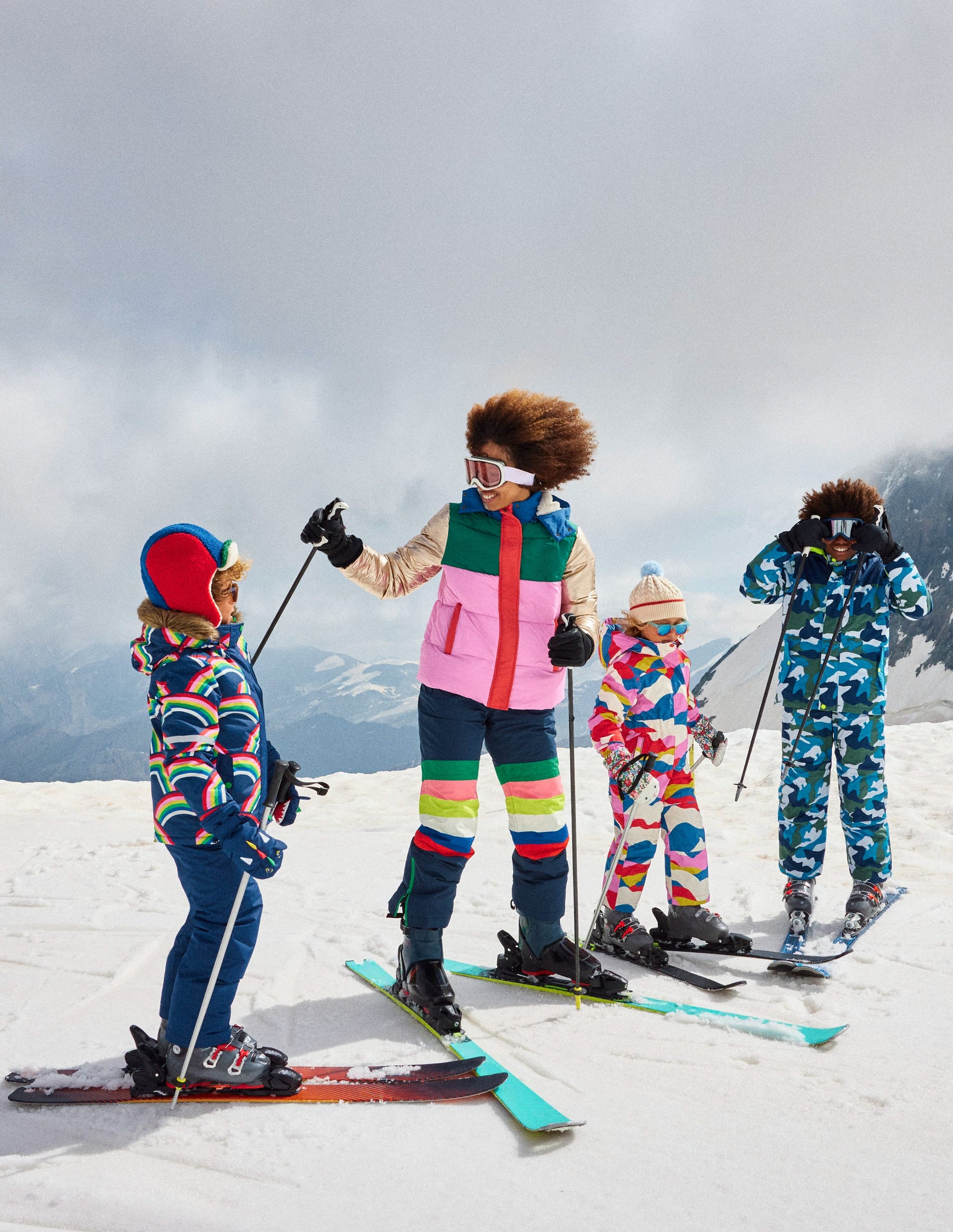 Short Puffer Coat-Multi-6