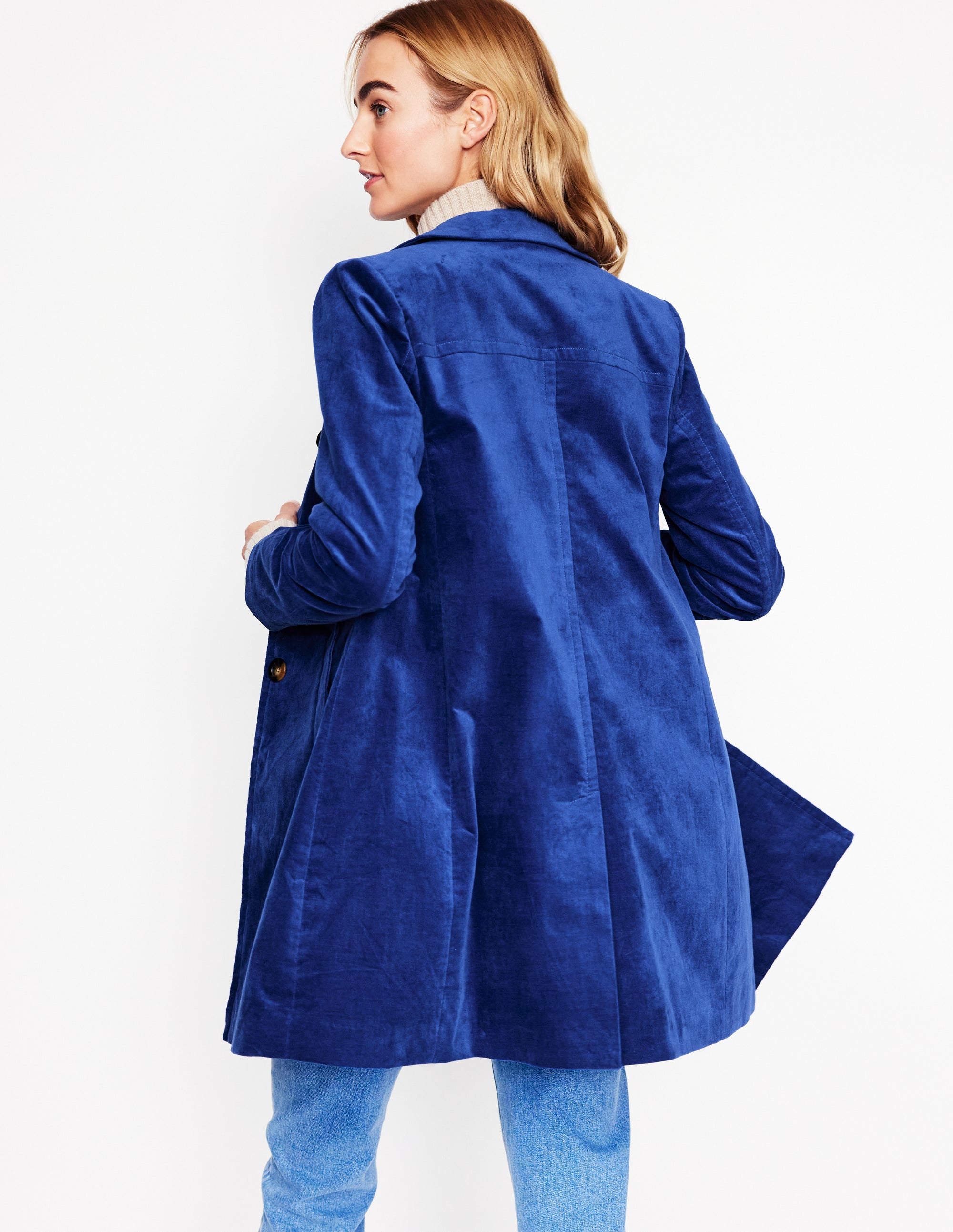 Lincoln Velvet Coat-Blue - Image 3
