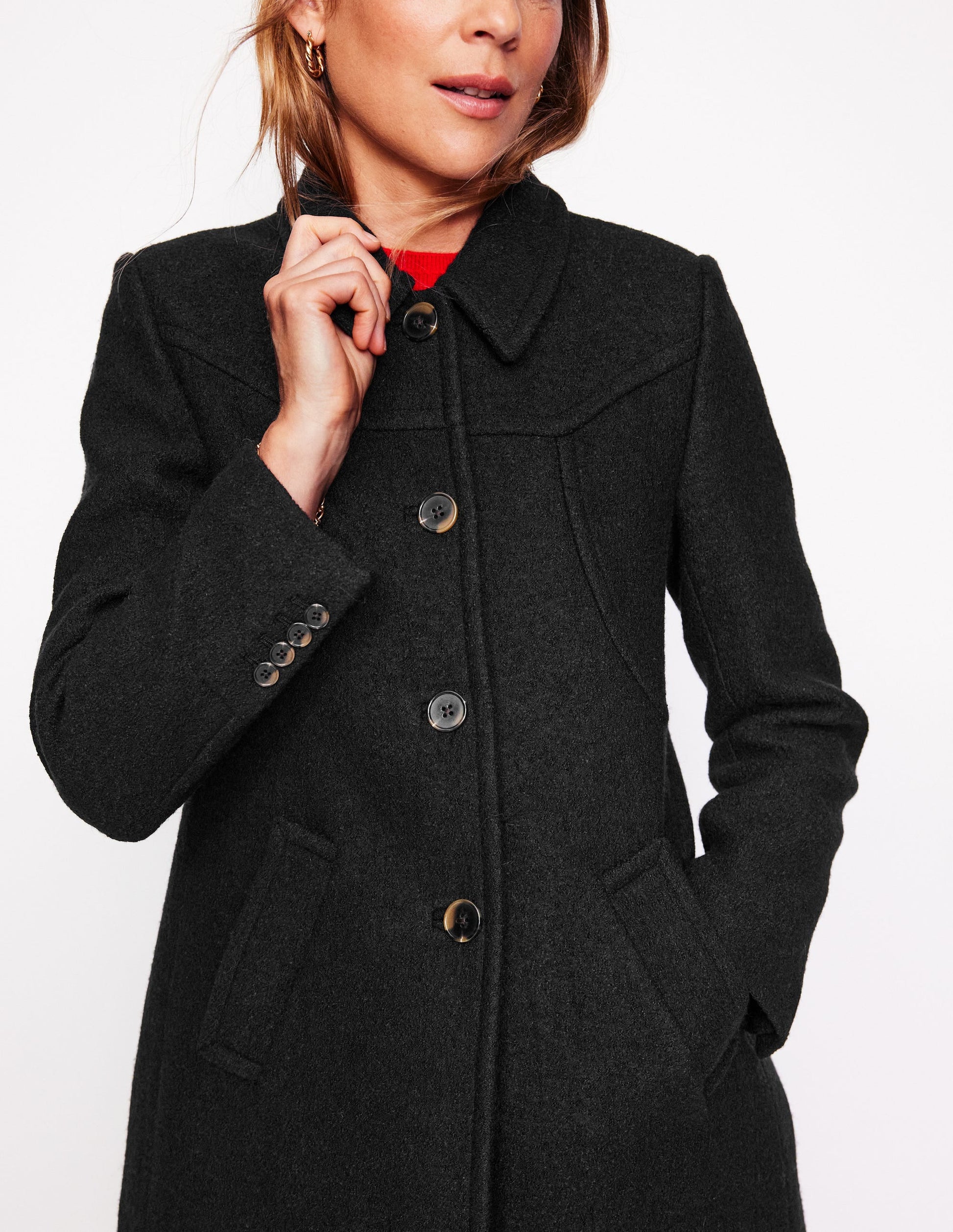 Lincoln Textured Coat-Black-2
