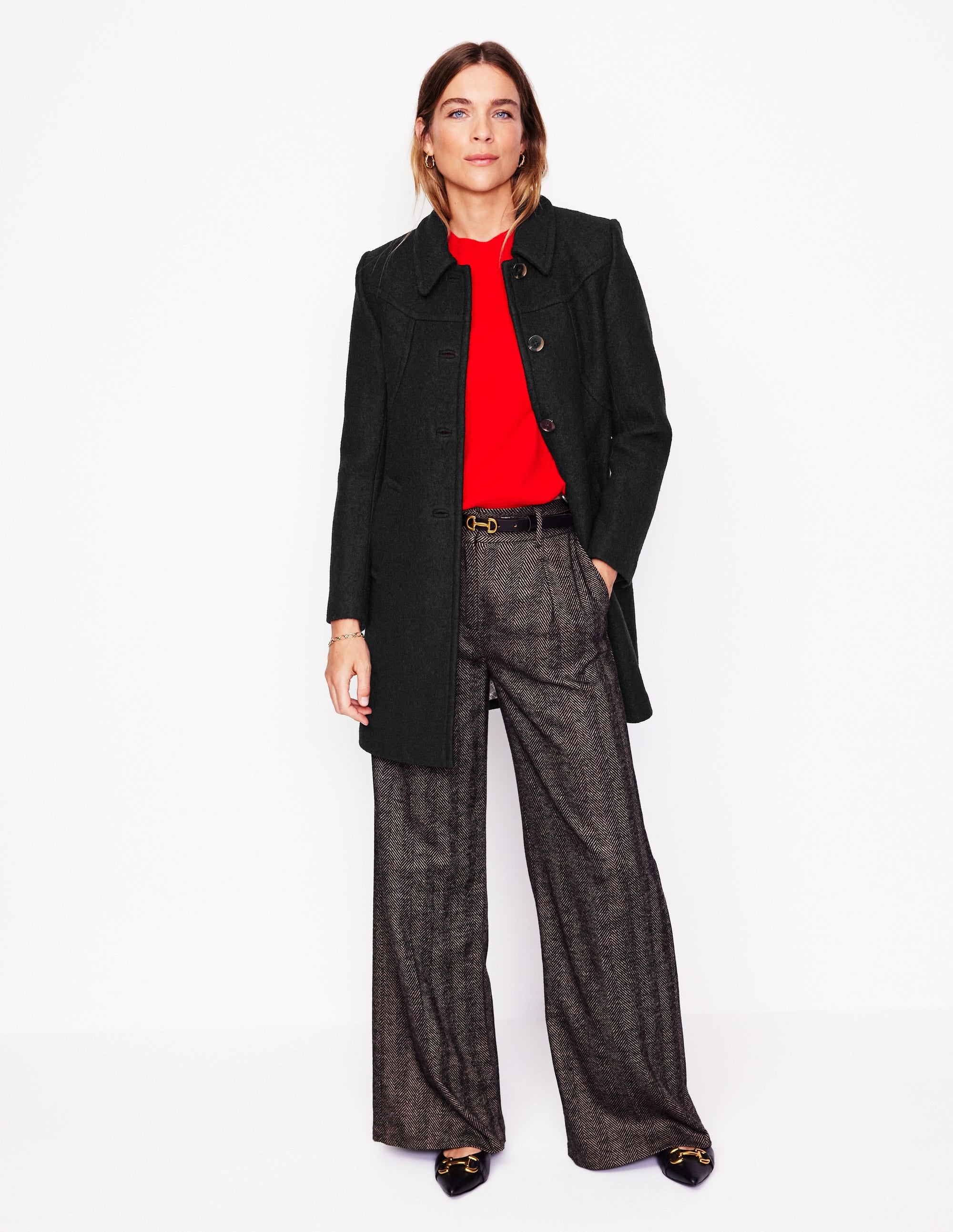 Lincoln Textured Coat-Black - Image 4