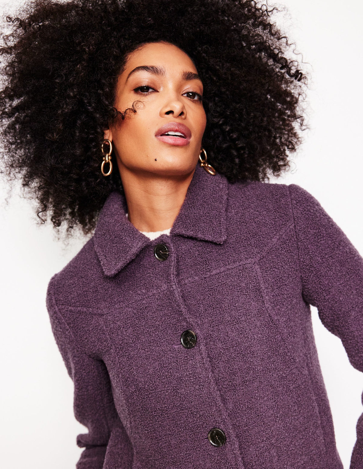Oxford Boucle Jacket-Damson - Image 2