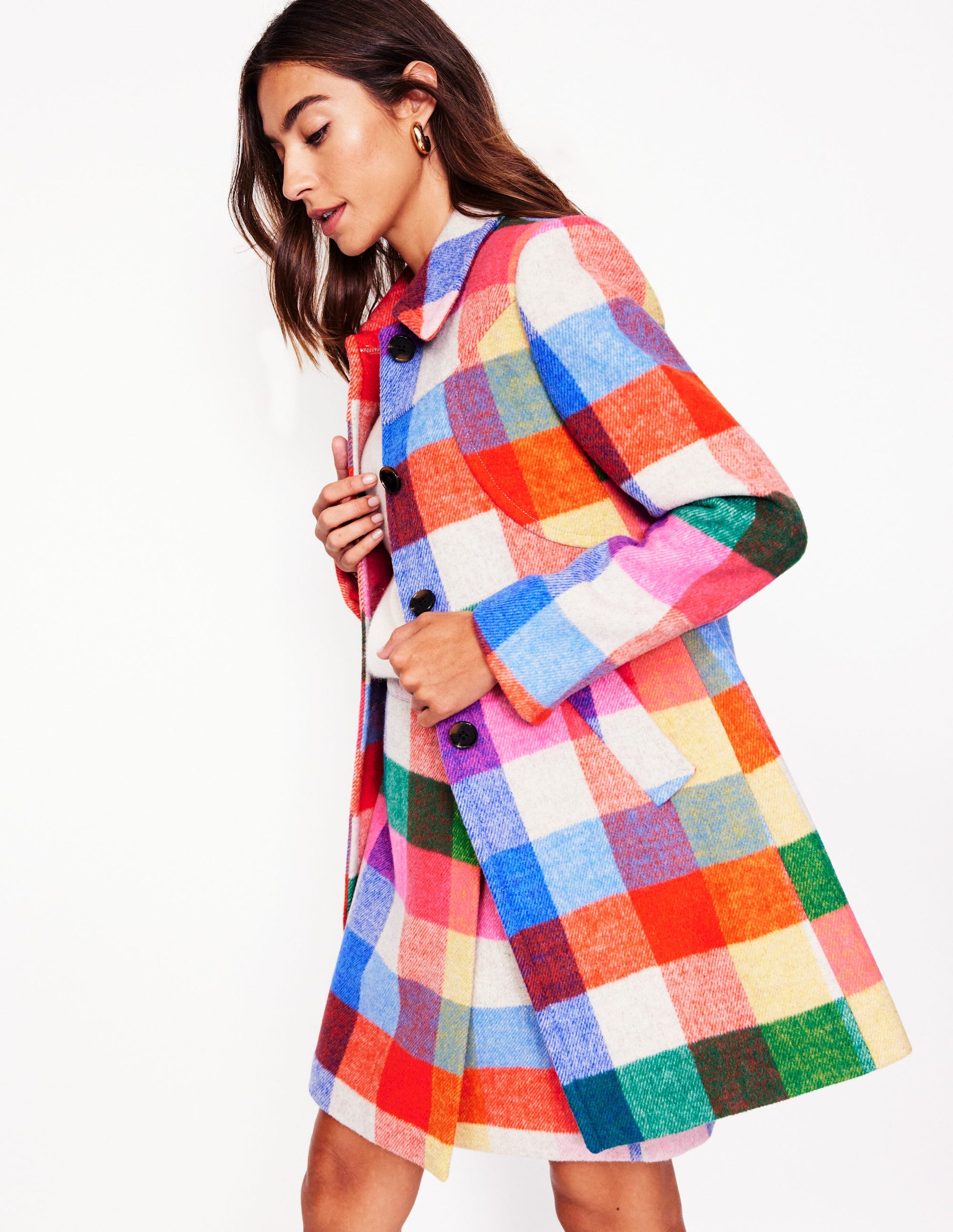 Lincoln Wool Check Coat-Multi Check-1