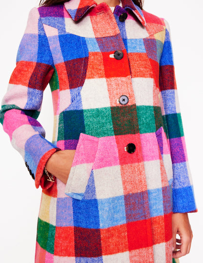 Lincoln Wool Check Coat-Multi Check-2