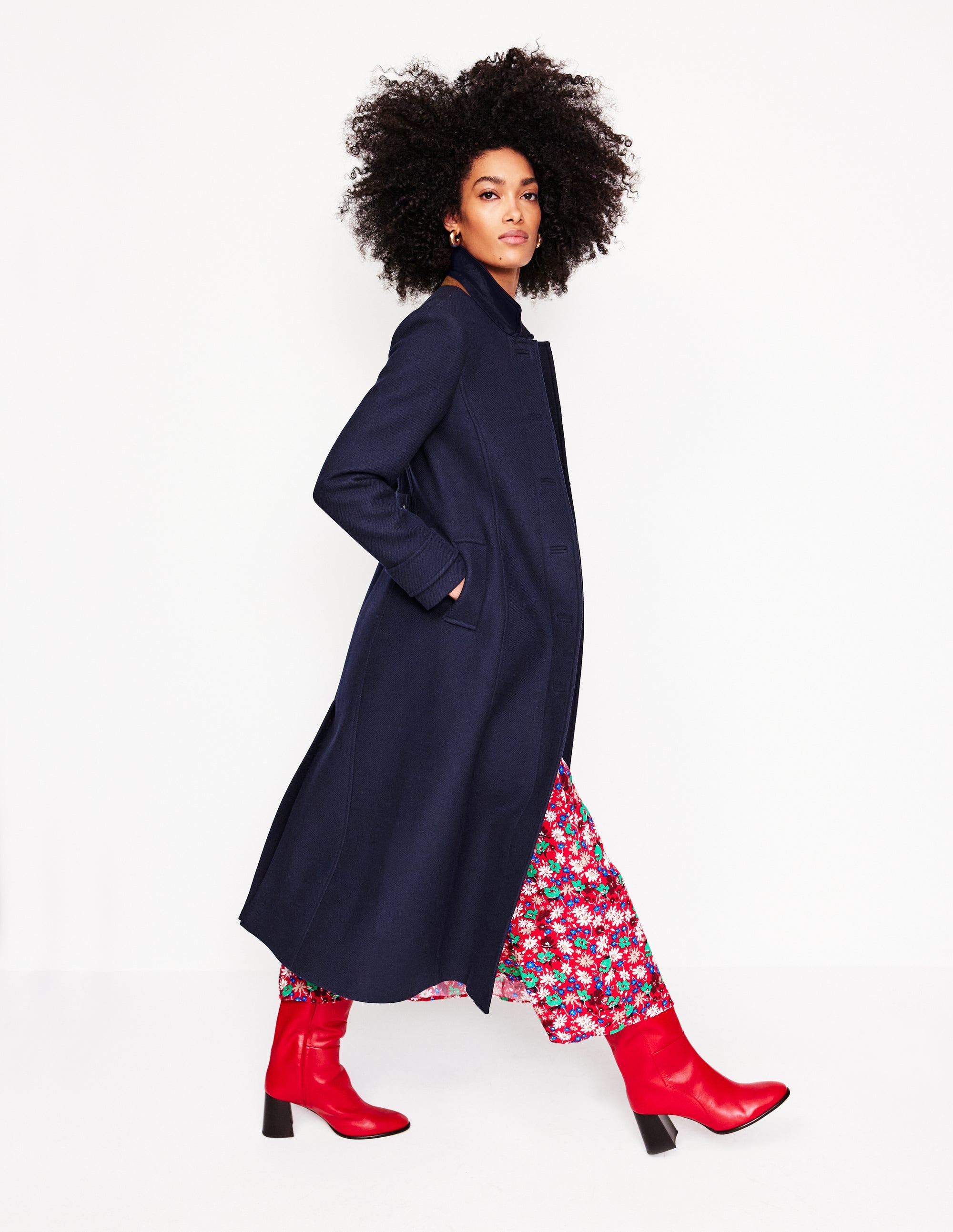 Durham Midi Coat-Navy - Image 1