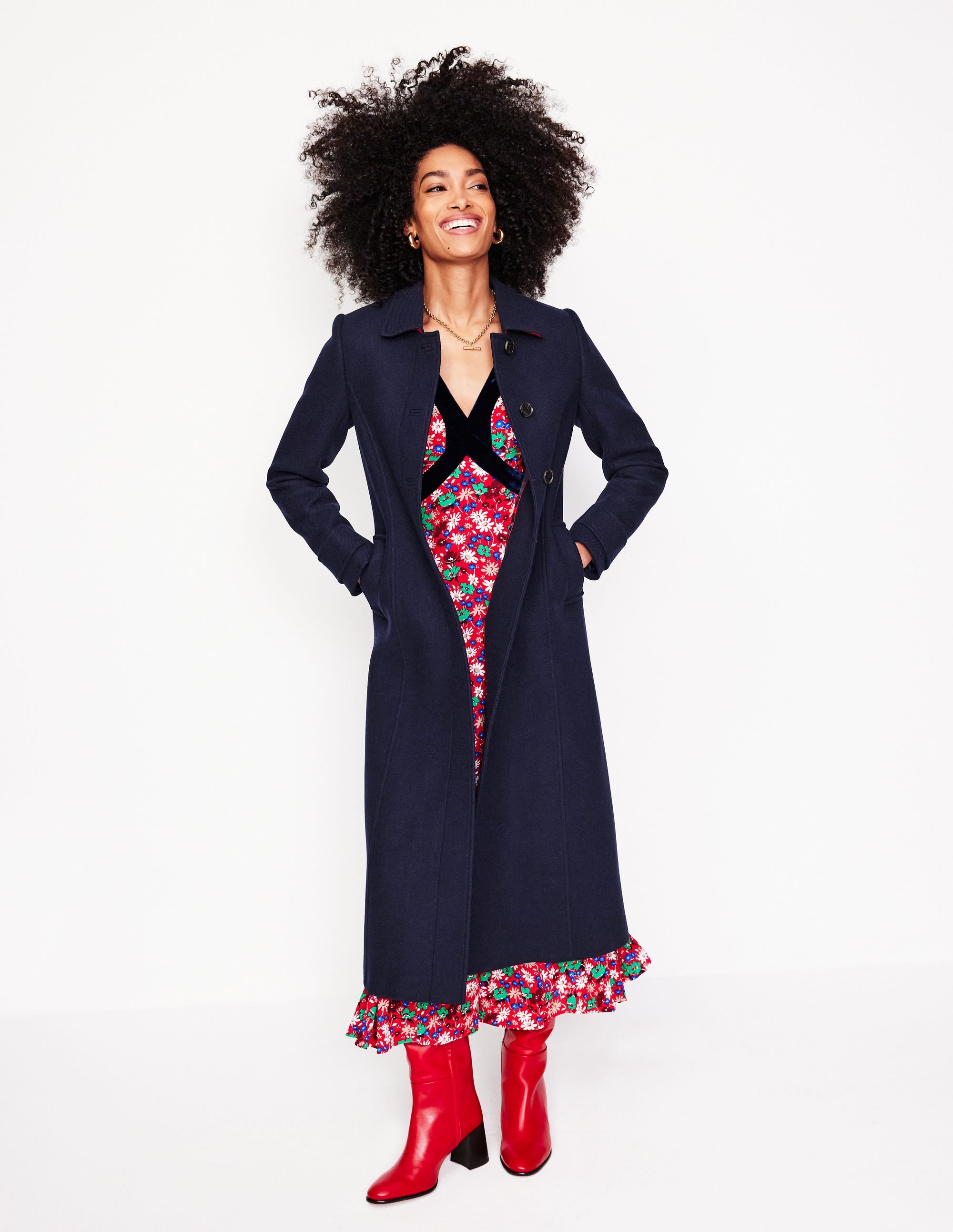 Durham Midi Coat-Navy - Image 4