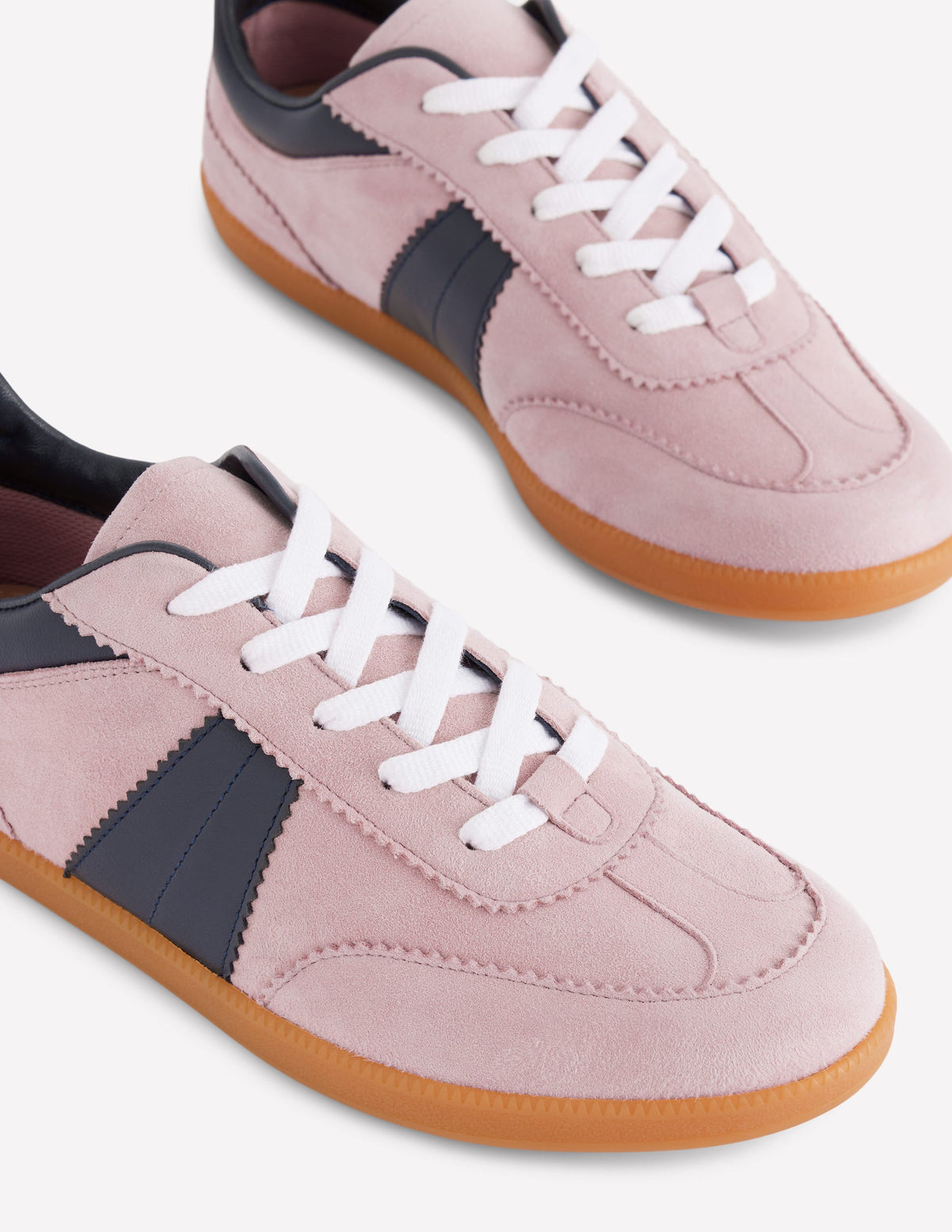 Erin Retro Tennis Trainers-Vintage Mauve/Navy - Image 4